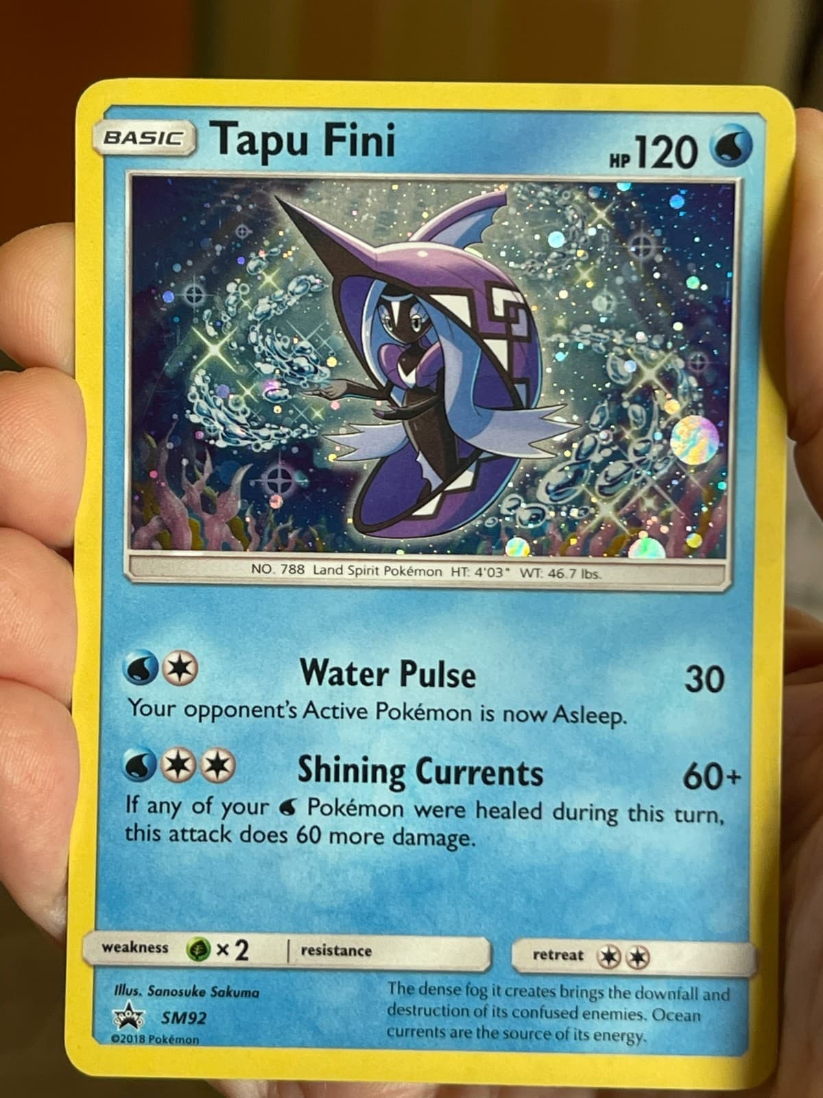 POKEMON TAPU FINI SM92 PROMO BLACK STAR COSMOS HOLOFOIL NM CARD