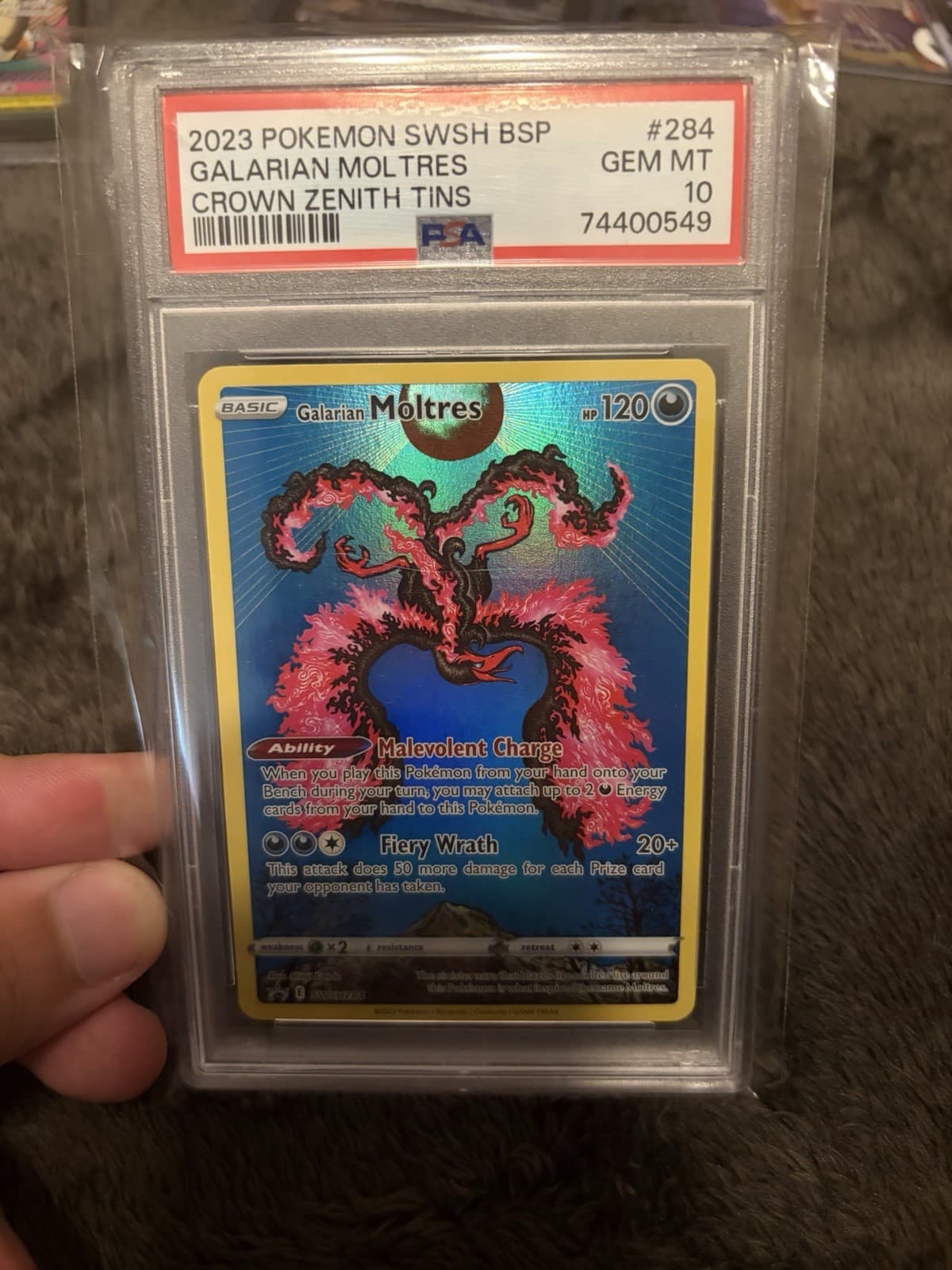 Pokemon Galarian Moltres SWSH284 Promo PSA 10