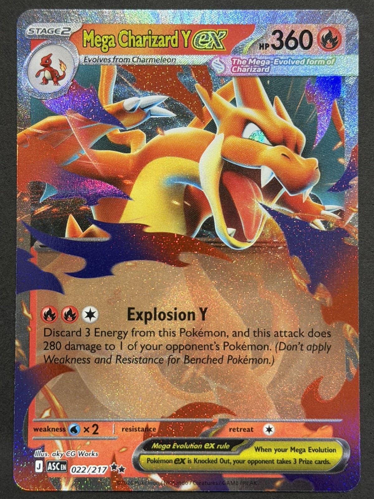 Pokémon: Ascended Heroes Mega Charizard Y ex 022/217 - Near Mint