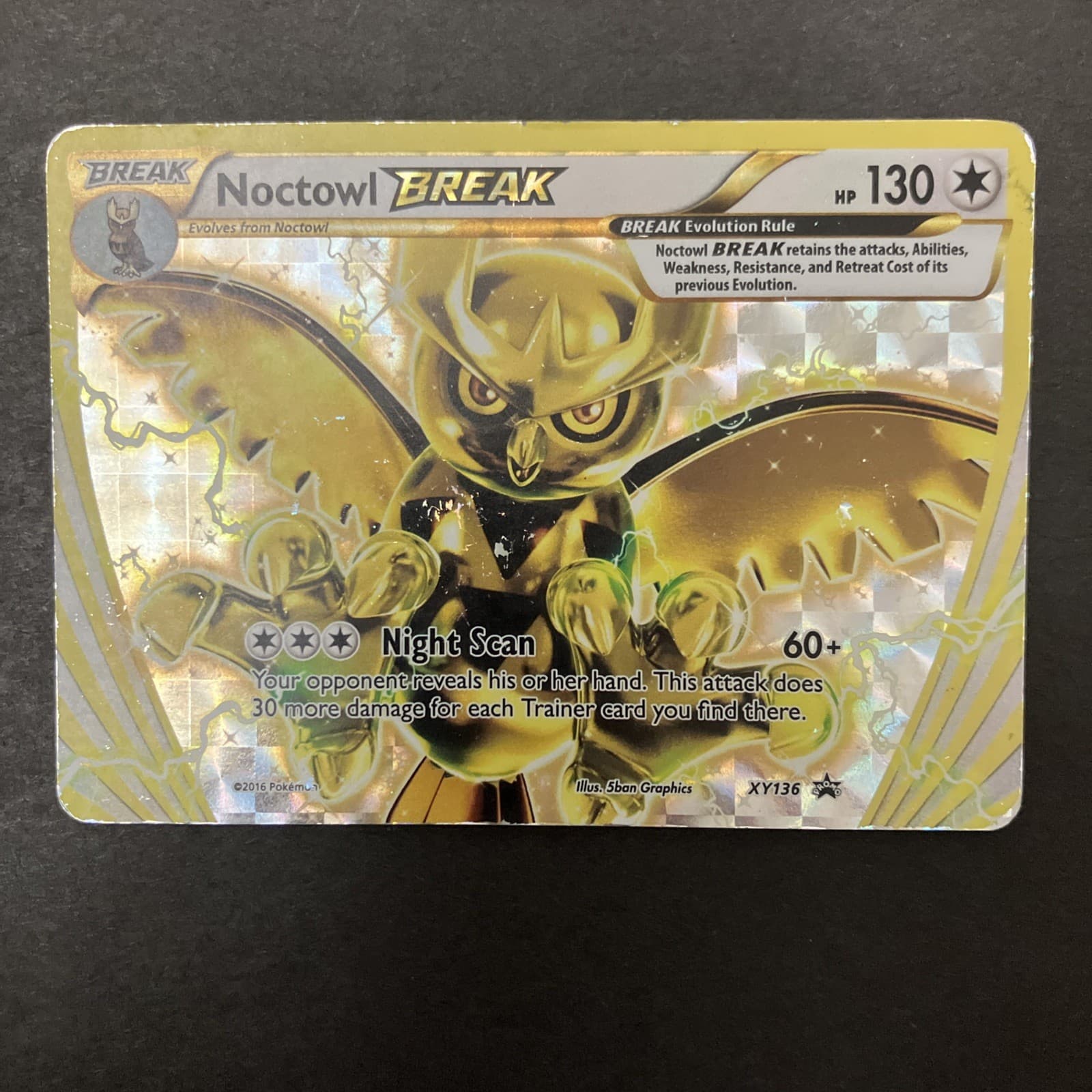 Noctowl Break XY136 XY Holo Promo Pokémon TCG Heavy Played