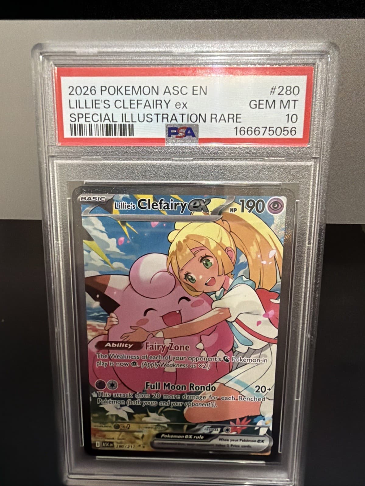 2026 POKEMON ASC SPECIAL ILLUSTRATION RARE #280 LILLIE'S CLEFAIRY EX PSA 10