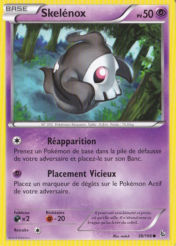 Skelénox - XY2:Etincelles - 38/106 - Carte Pokemon Neuve Française