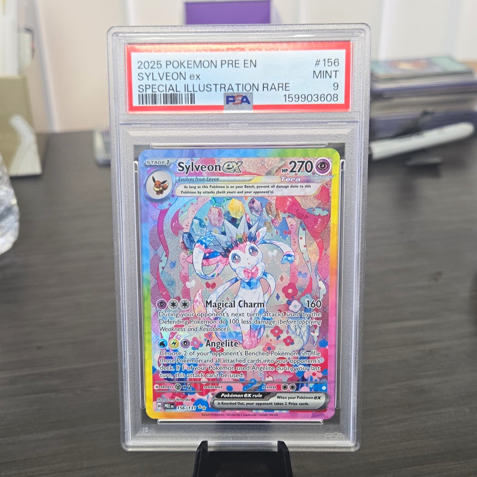 Sylveon ex PSA 9 Pokemon TCG SV: Prismatic Evolutions 156/131 SIR Holo EN