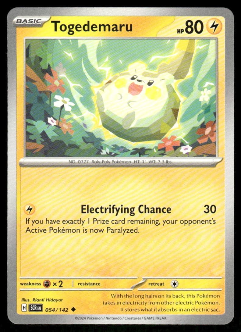 Togedemaru 54/142 - Stellar Crown - Uncommon NM