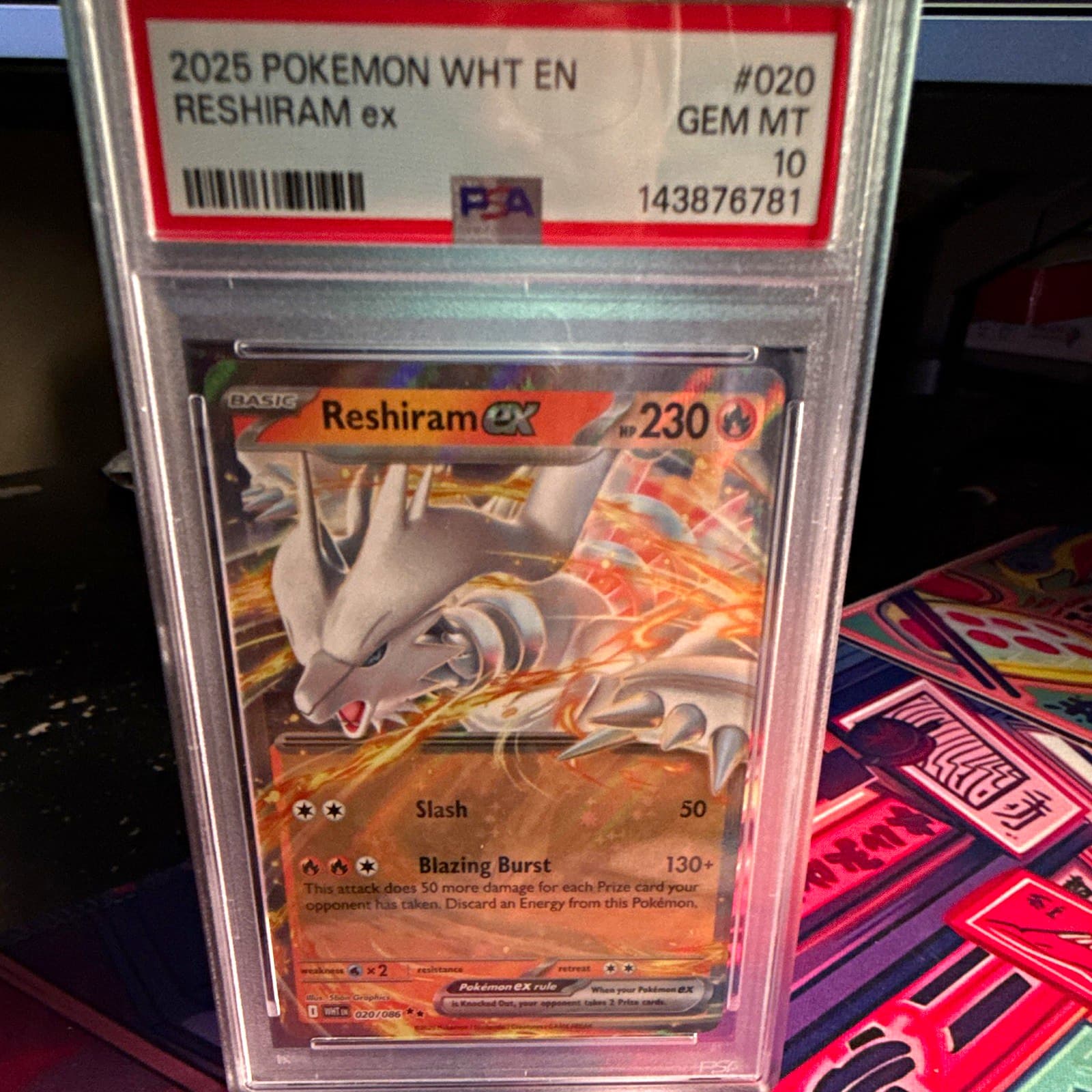 Reshiram ex 020/086 Sv: White Flare Holo Double Rare PSA 10 (2025) EN