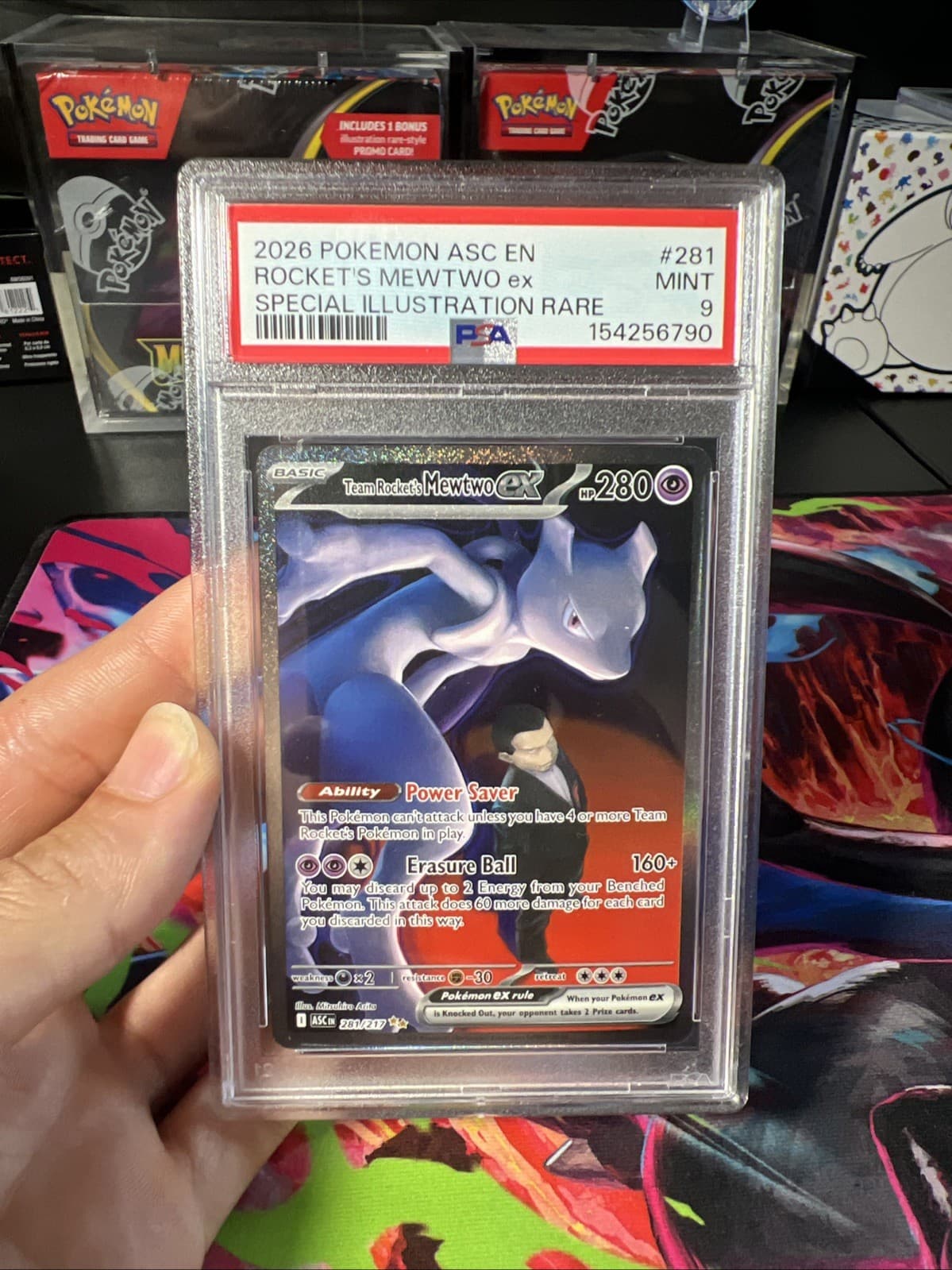 2026 Team Rocket's Mewtwo #281/217 Ascended Heroes PSA 9 Pokemon Card