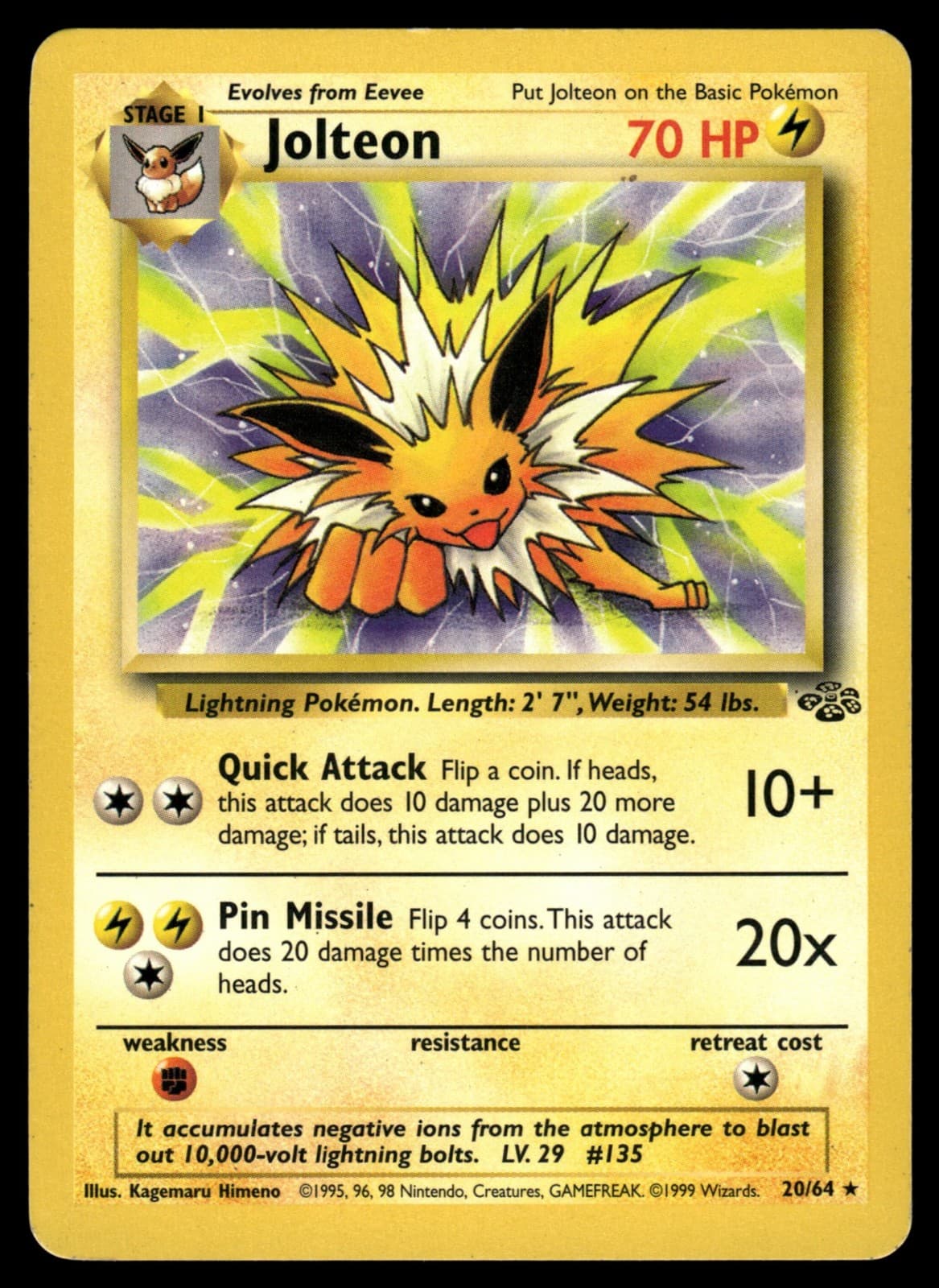 Jolteon (20) Unlimited 20/64 Jungle LP