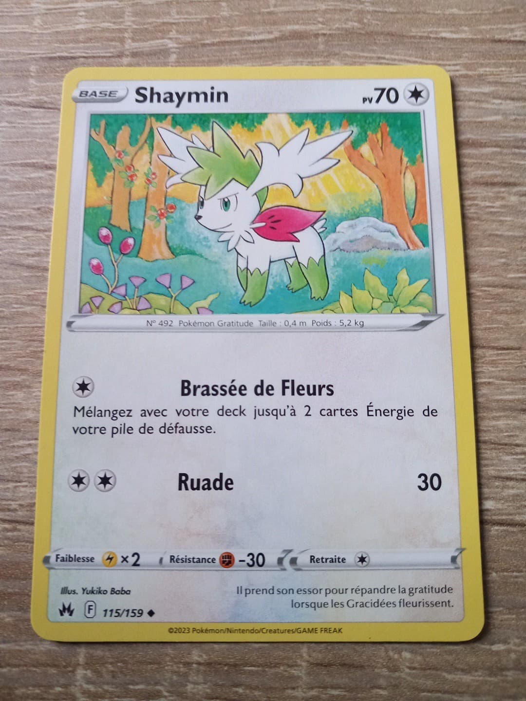 Carte Pokemon - Shaymin 115/159 - Zenith Suprême EB12.5