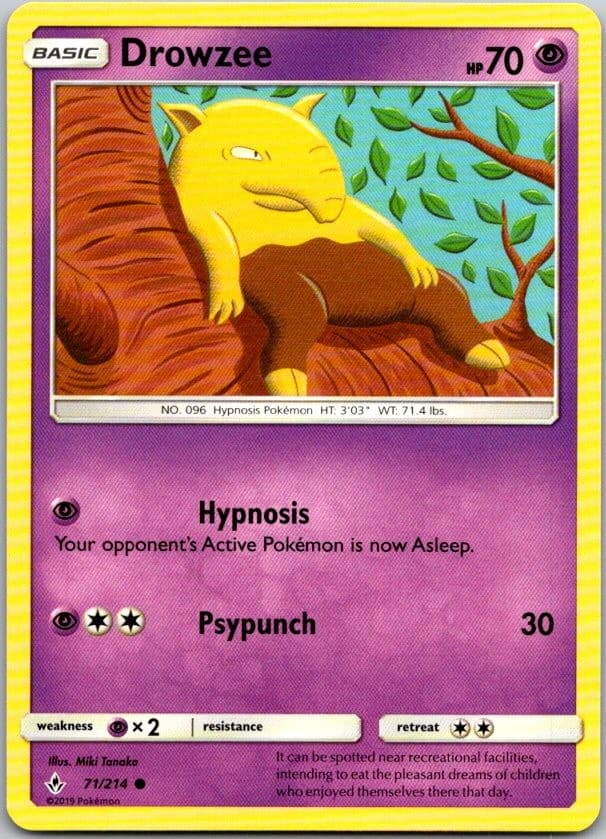 Drowzee Common SM - Unbroken Bonds 71/214 NM