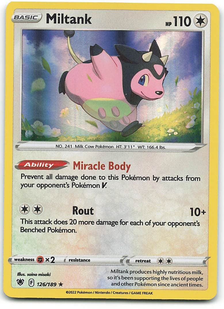 Miltank 126/189 Holo Rare Astral Radiance Pokemon