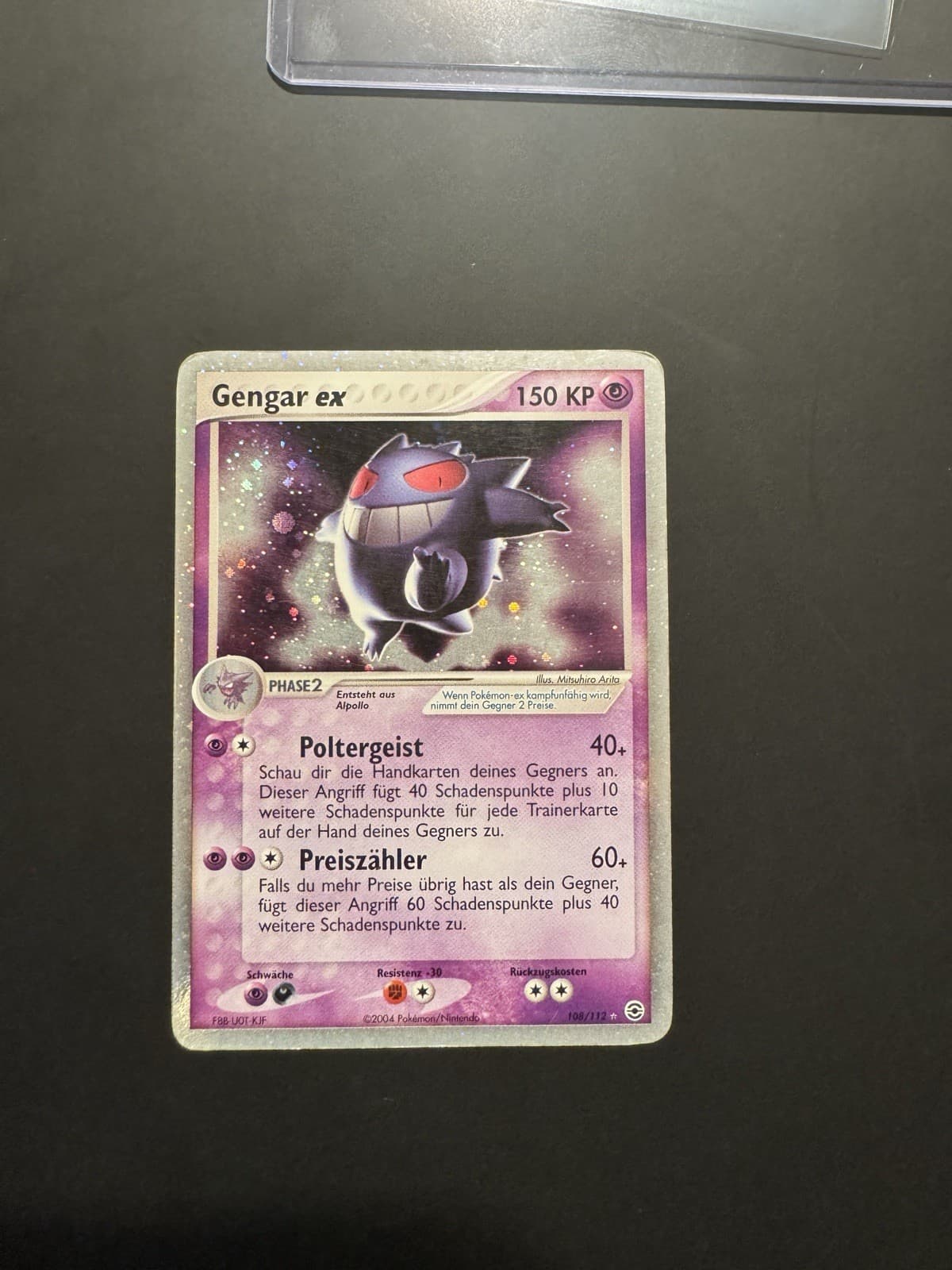Gengar EX 108/112 Holo Feuerrot Blattgrün Deutsch Zustand auf Bildern