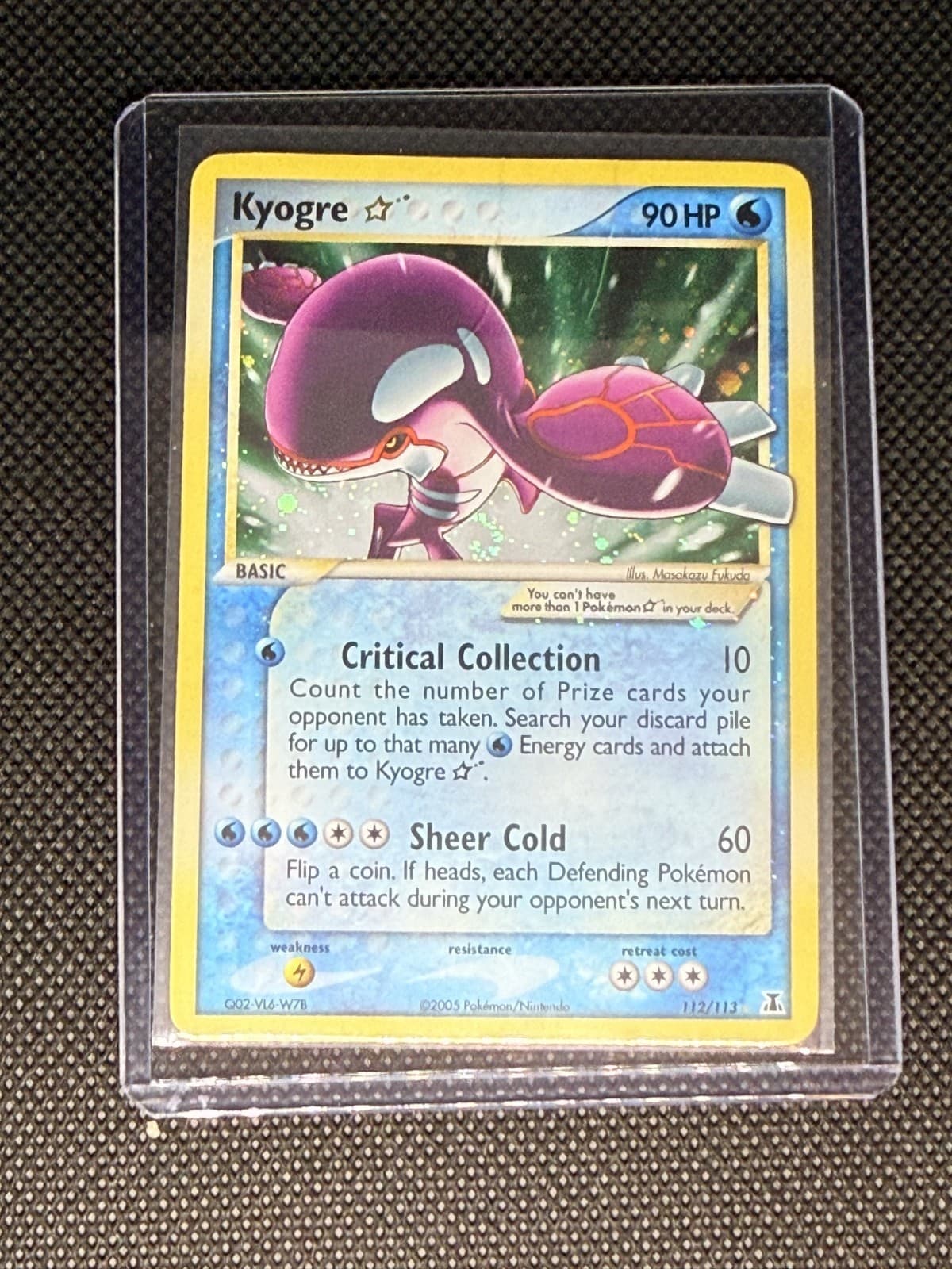 UNGRADED Kyogre Star 112/113 EX Delta Species Holo ~SWIRL~