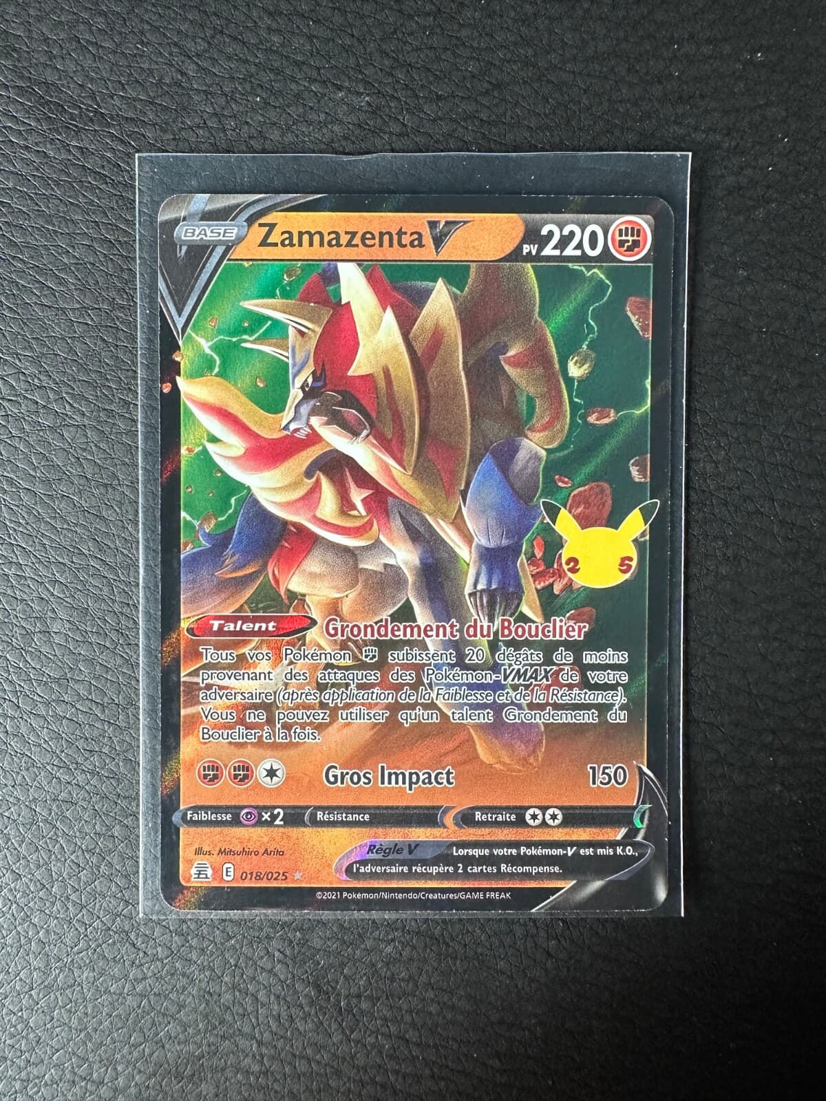 Pokemon Card TCG Zamazenta-V 18/25 EB CELEBRATIONS 25th Anniversary