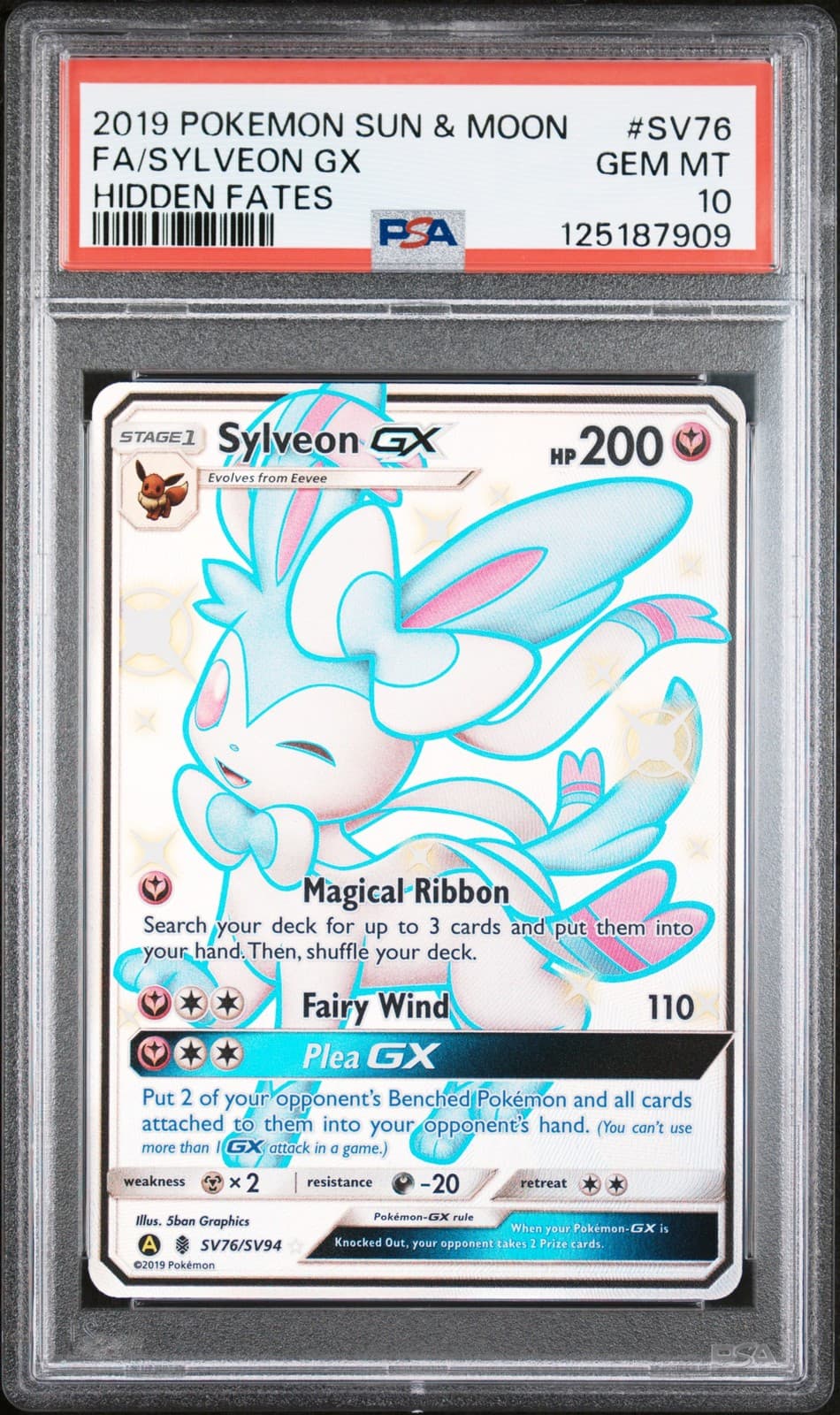 Sylveon GX SV76/SV94 Shiny Vault Hidden Fates Pokemon English PSA 10