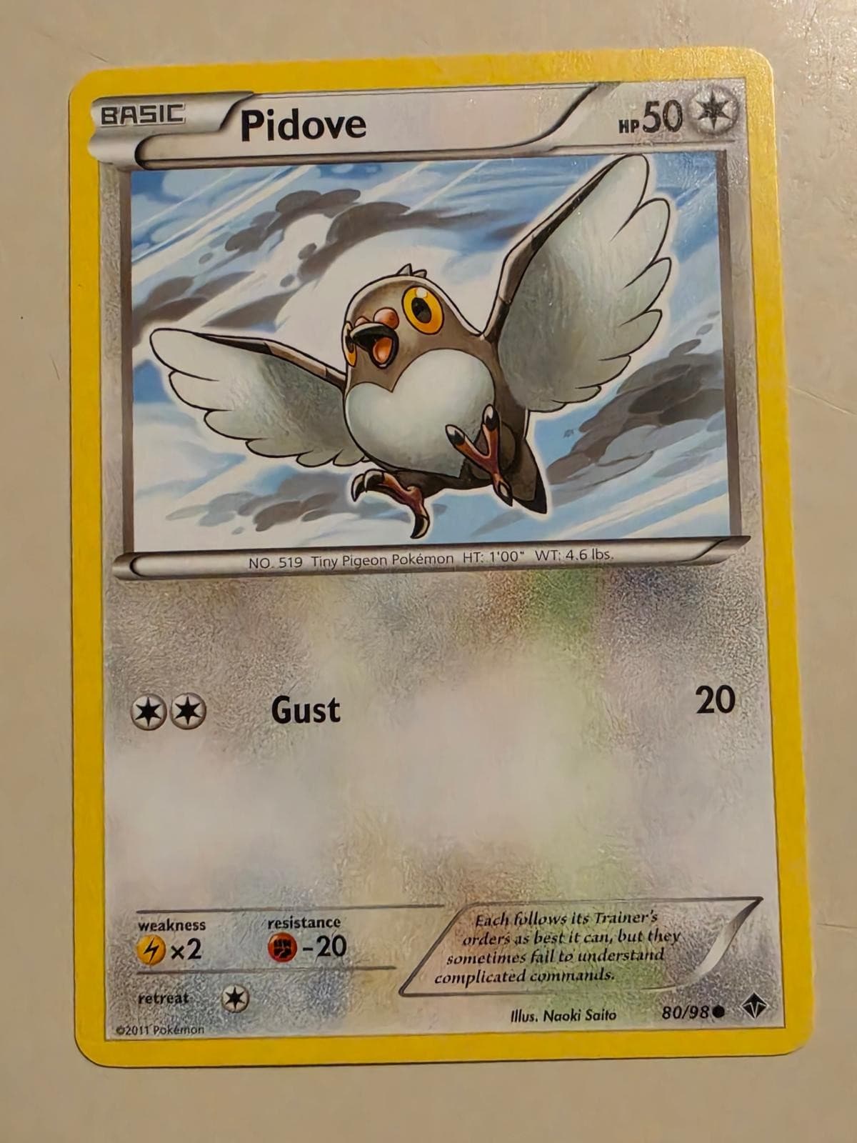 Pidove 80/98 Common Emerging Powers Pokemon Lightly Played