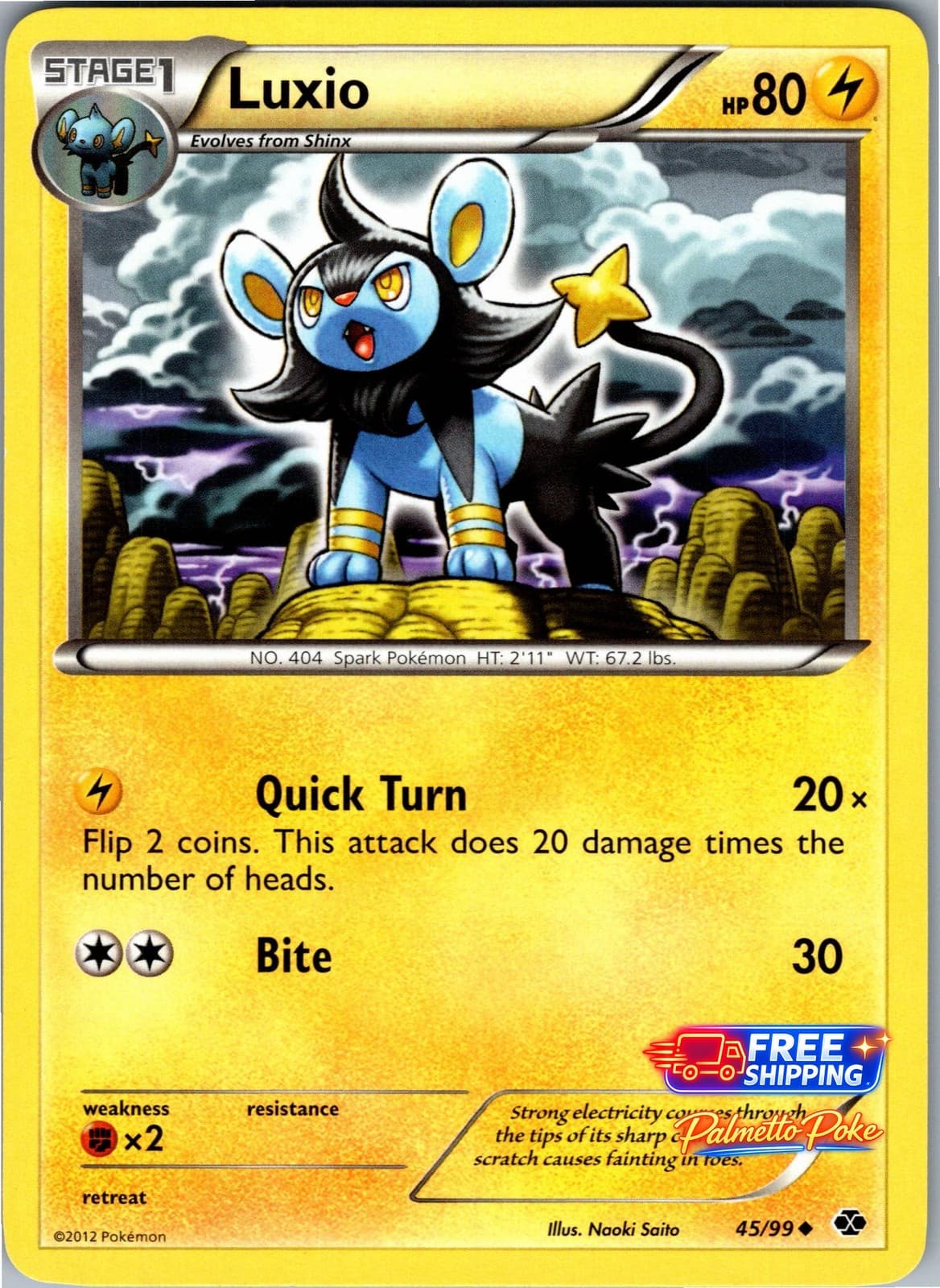 Luxio (45) 45/99 Uncommon Next Destinies Pokemon NM/LP