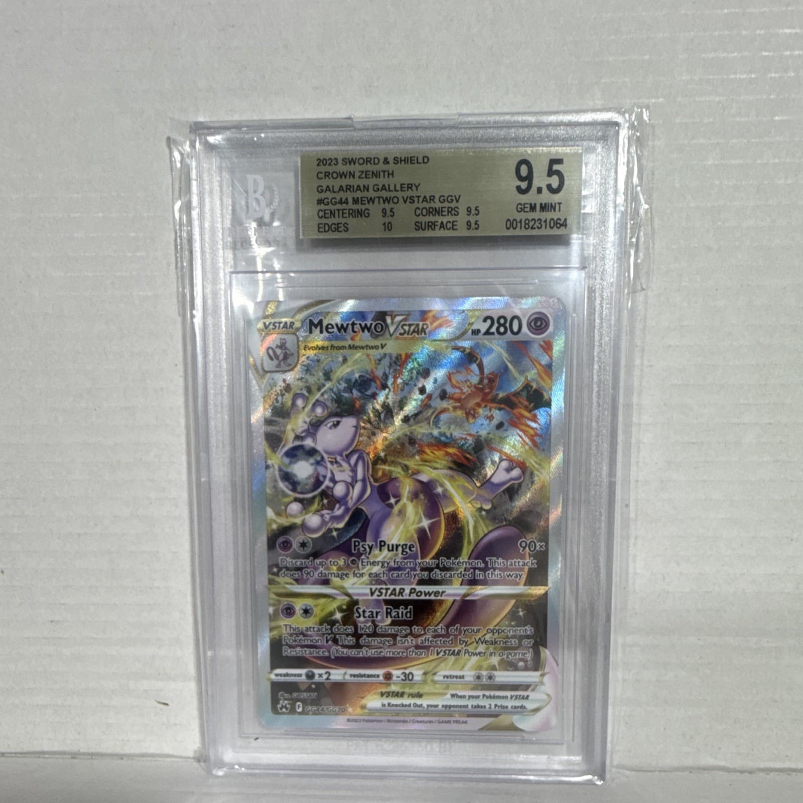 The Pokemon Company Mewtwo VSTAR GG44/GG70 Crown Zenith GG Holo EN 2023 BGS 9.5
