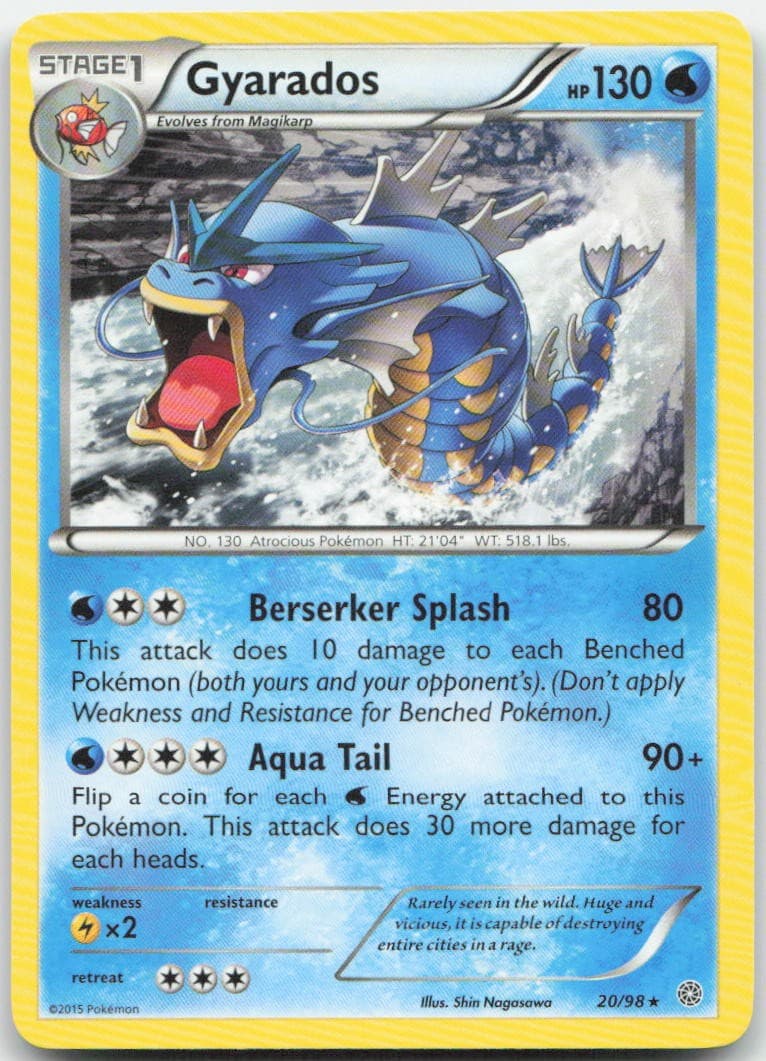 Gyarados 20/98 Rare Ancient Origins Pokemon Lightly Played