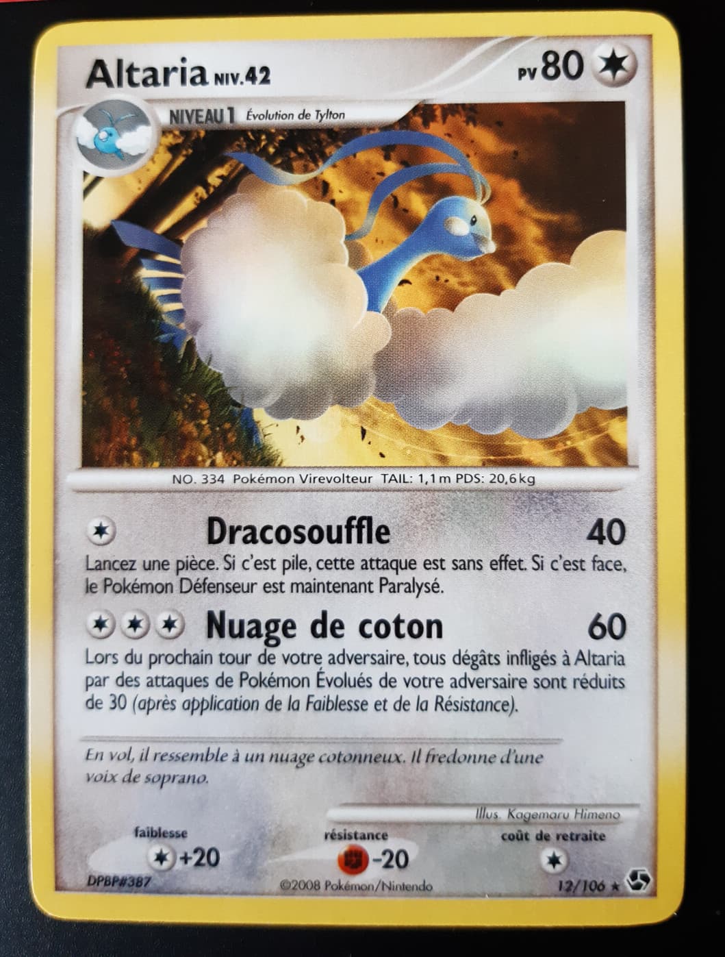 Altaria 12/106 Carte Pokemon Duels au Sommet Français