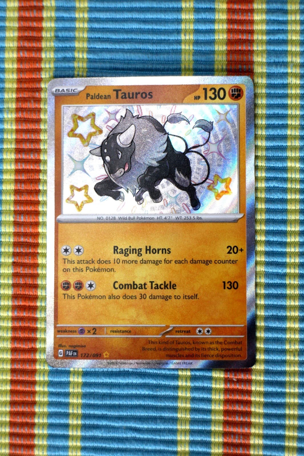 Pokémon TCG Paldean Tauros SV: Paldean Fates NM #172/091
