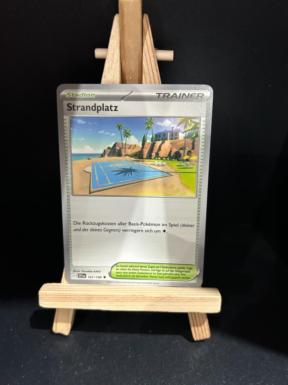 Strandplatz 167/198 Pokemon Karte TCG aus Karmesin und Purpur