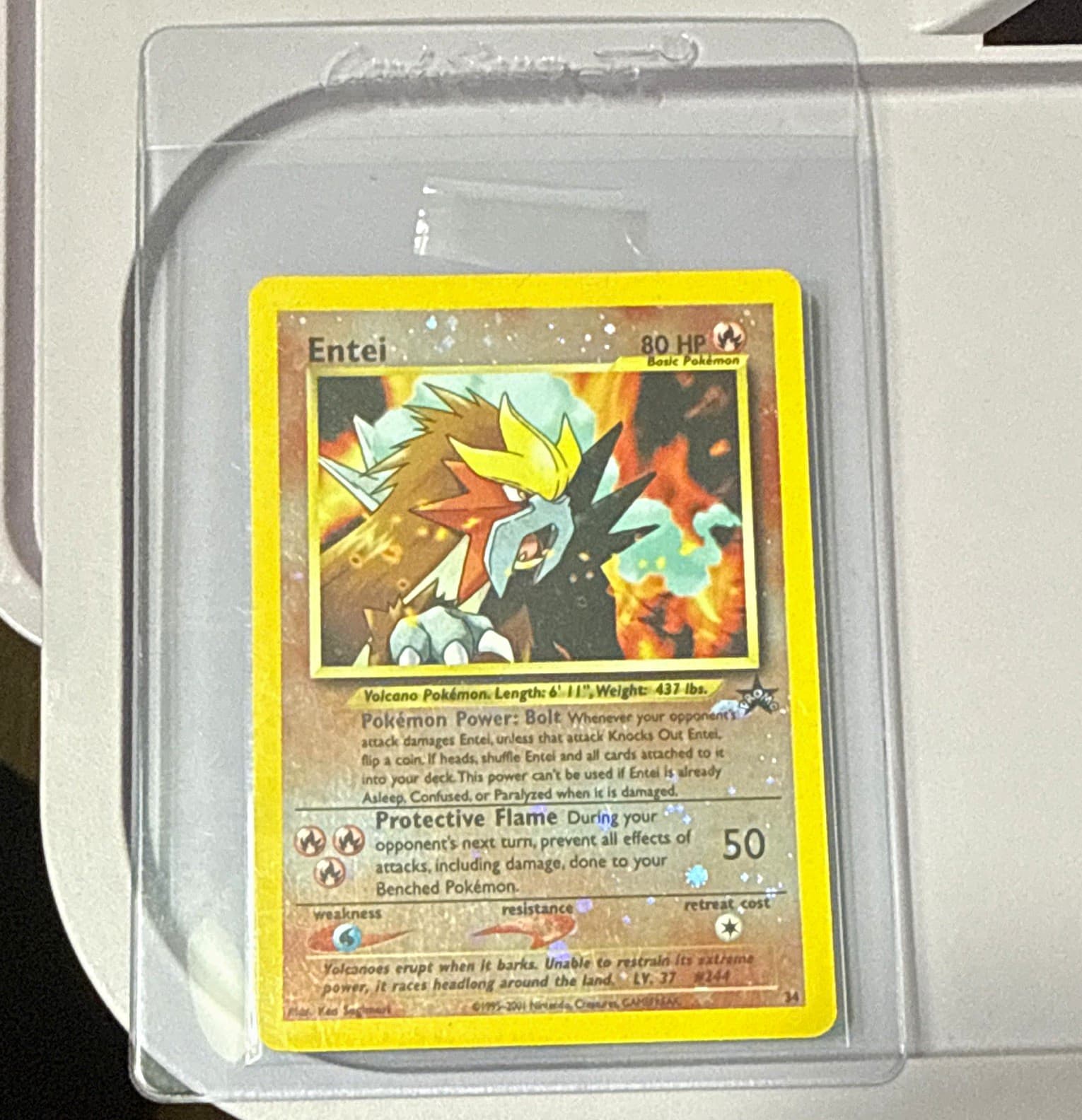 Entei 34/53 Wotc Promo Reverse Holo 80 HP English Ken Sugimori