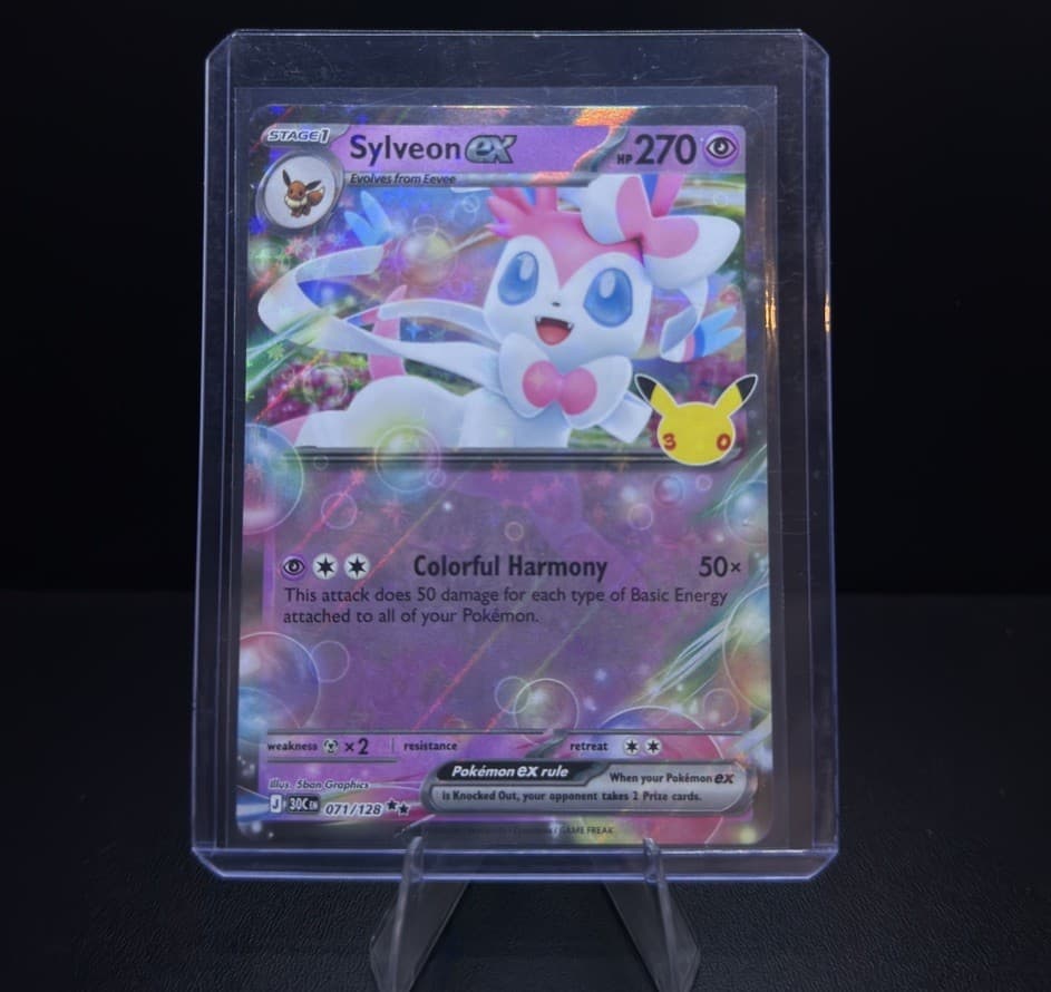 Sylveon ex ME: 30th Celebration 71/128 Holo Double Rare Pokemon TCG Card NM