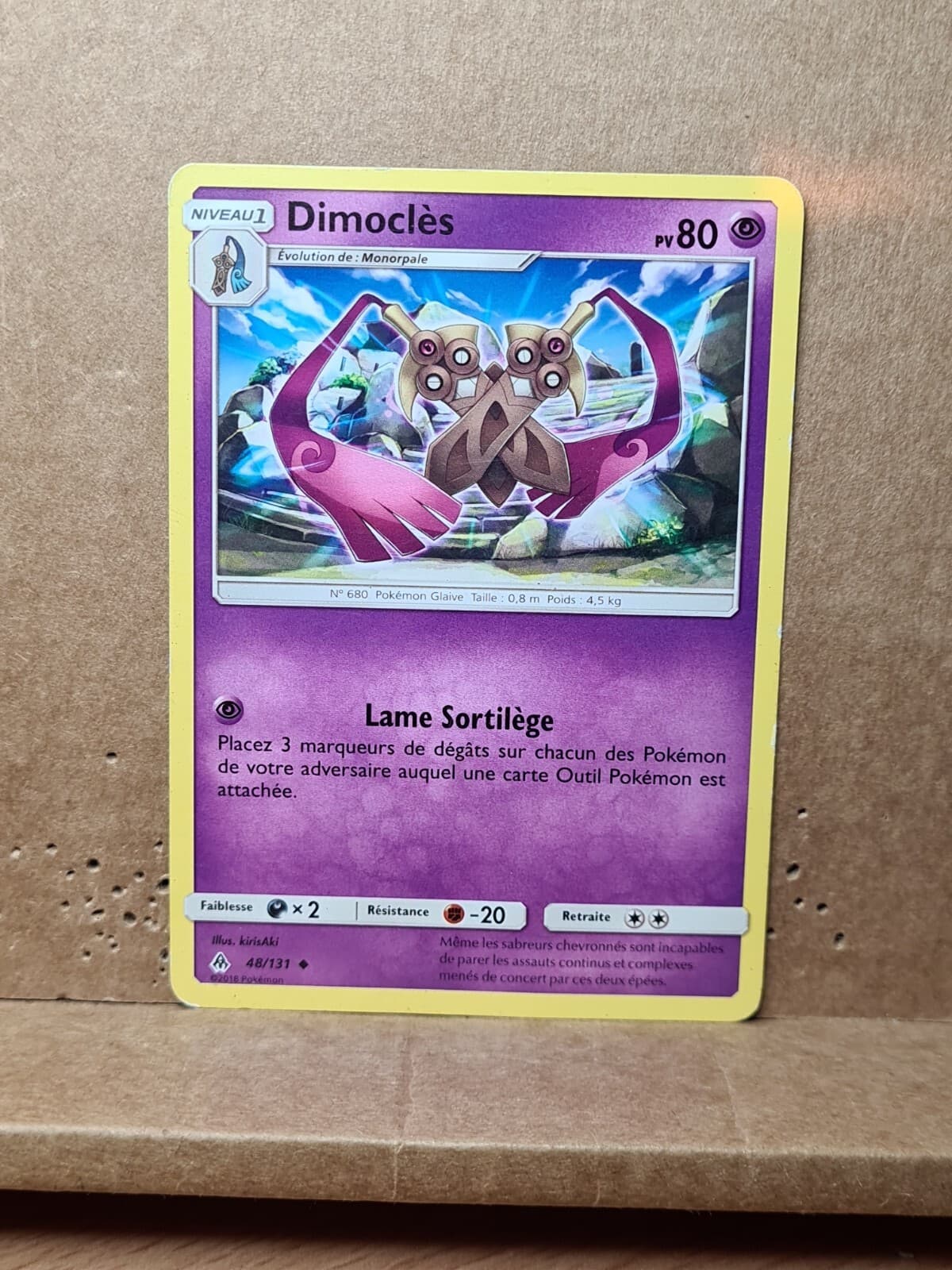 Carte Pokemon dimocles 48/131 SL6 Soleil Lune Lumière Interdite VF