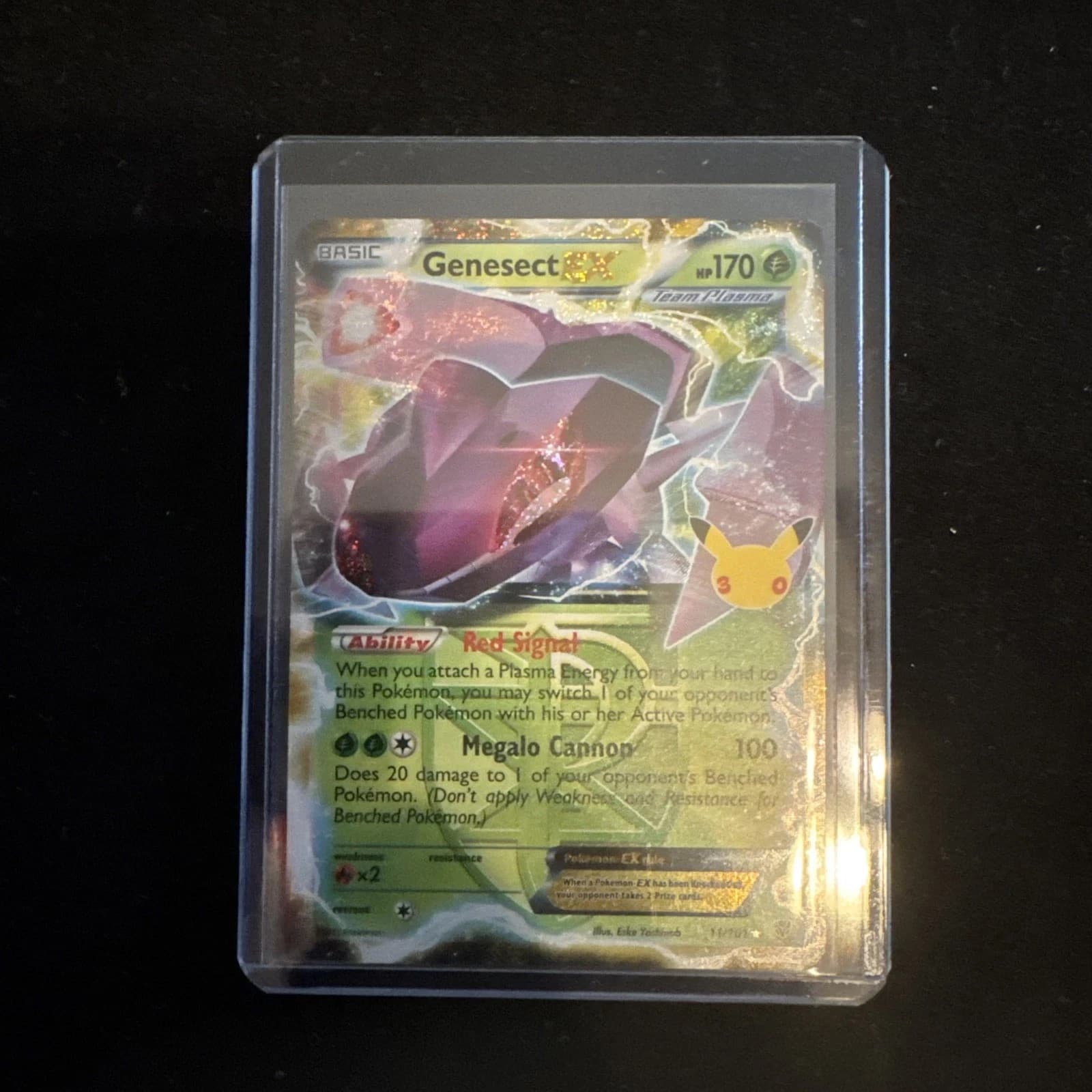 Genesect EX 11/101 Pokemon 30th Celebration Classic Collection Holo Team Plasma
