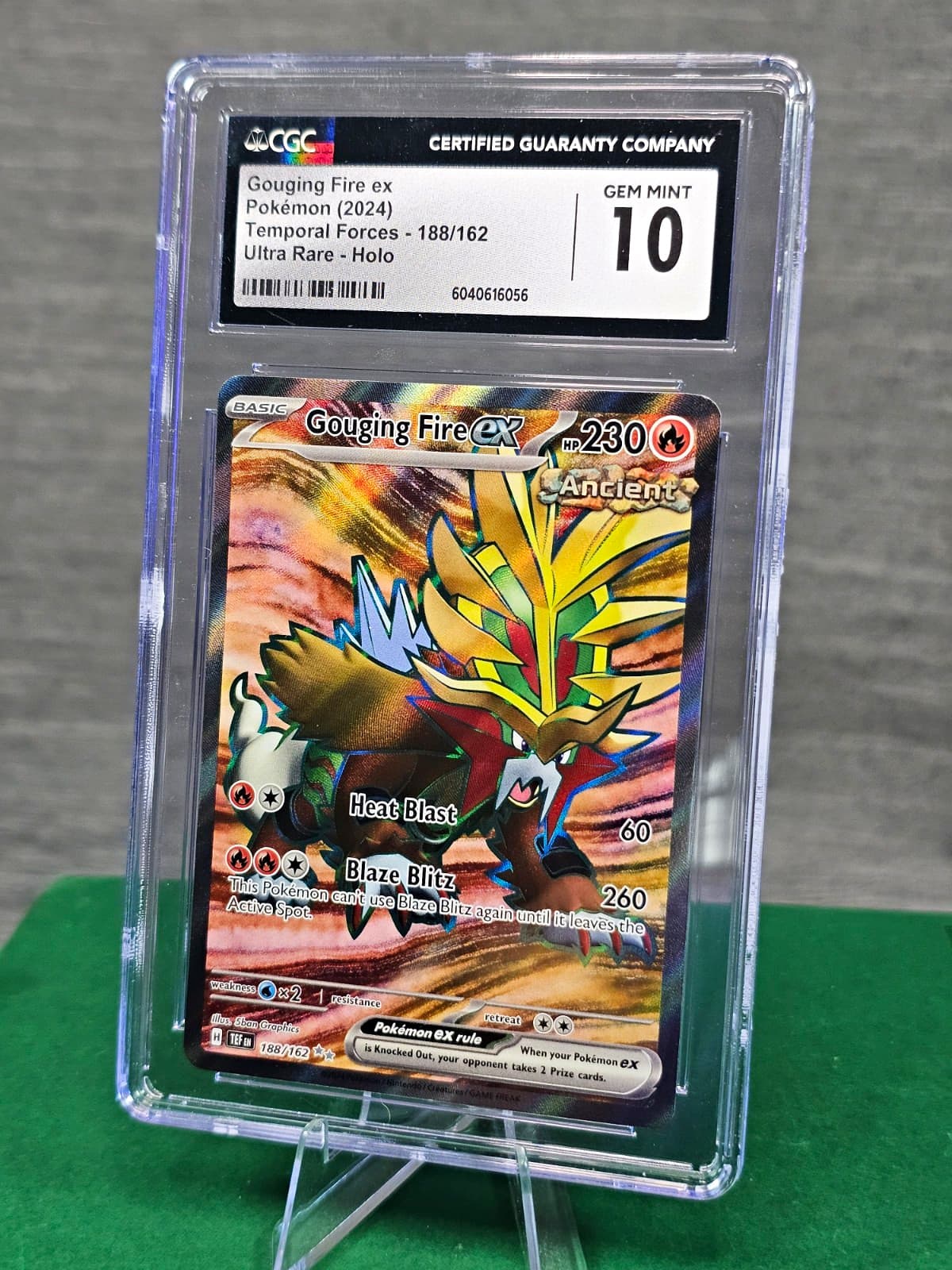 CGC 10 Gouging Fire ex 188/162 SV05 Temporal Forces Ultra Rare Holo English 2024