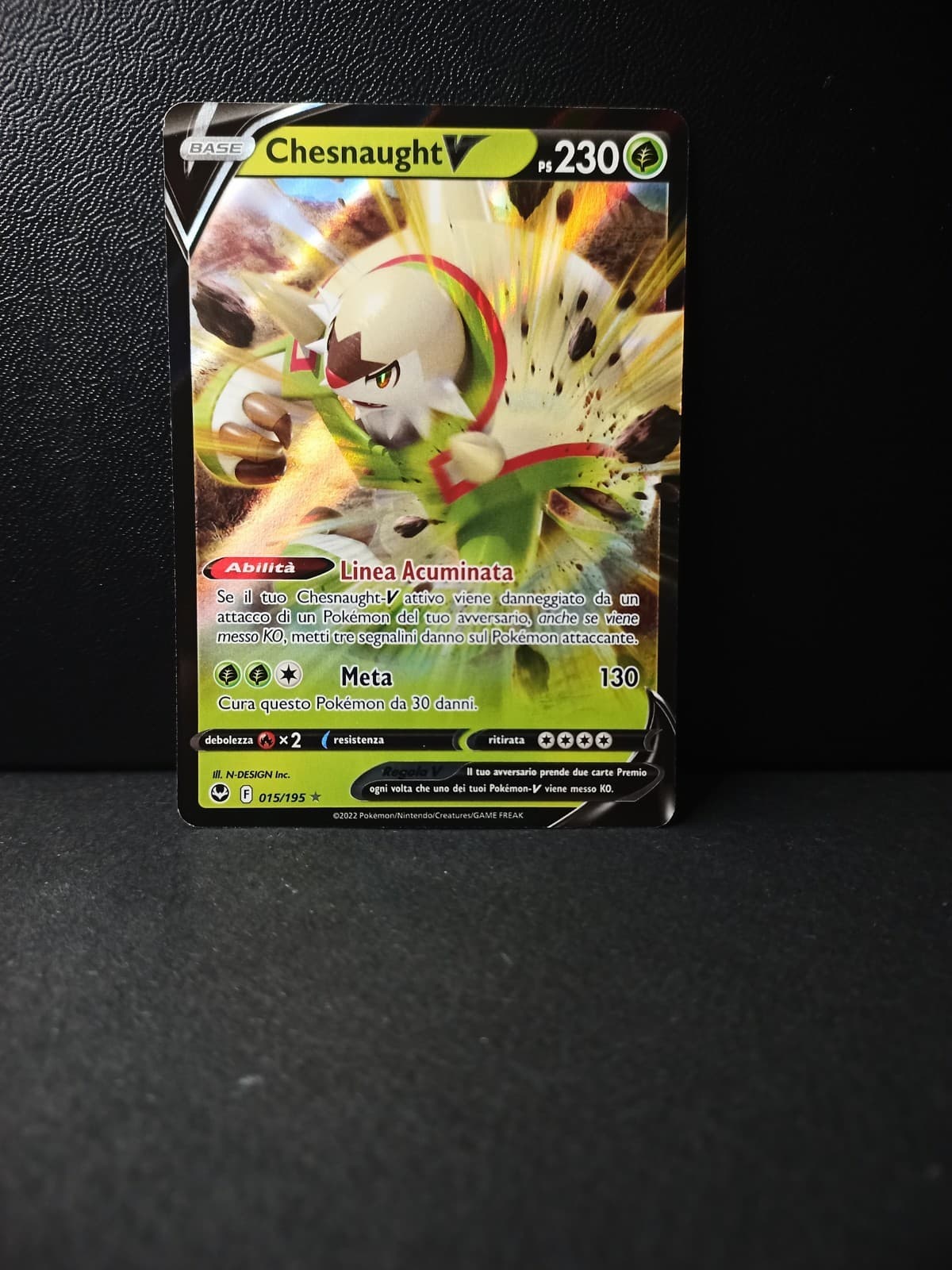 CHESNAUGHT V 15/195 - ITA MINT - Pokemon TEMPESTA ARGENTATA