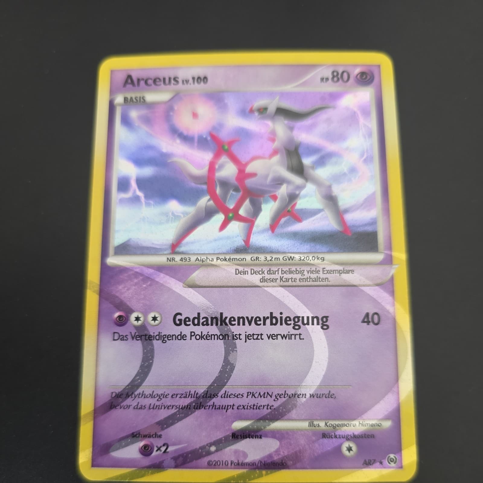 Arceus LV. 100 Holo Pokemon Karte Deutsch AR7 Arceus NM