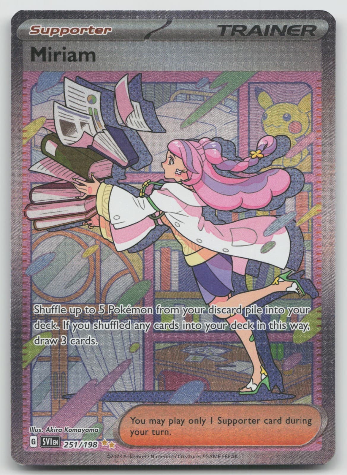 Miriam 251/198 Special Illustration Rare Scarlet & Violet Pokemon Holo Near Mint