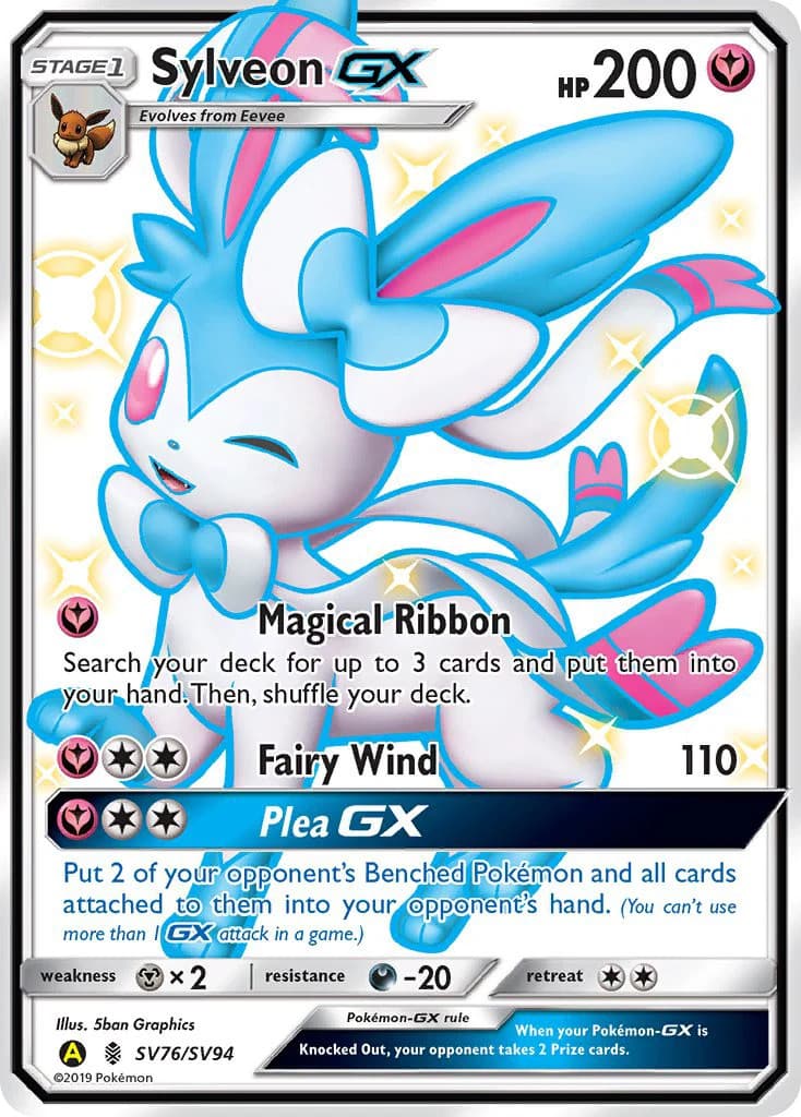 Pokemon Sylveon GX SV76/SV94 Holofoil HP Hidden Fates: Shiny Vault