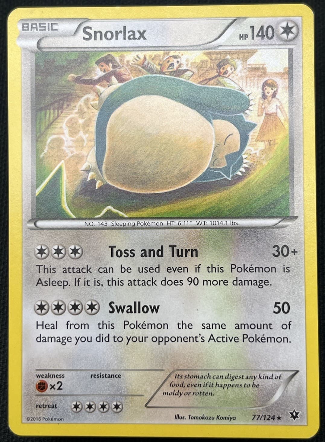 Pokemon TCG Snorlax XY Fates Collide 77/124 LP Non Holo