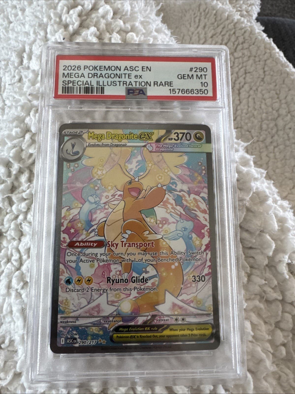2026 Pokemon Mega Dragonite ex 290/217 Me: Ascended Heroes SIR Holo PSA 10