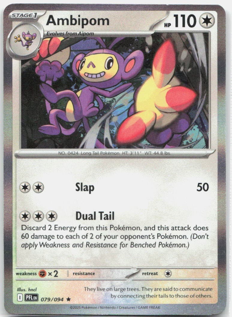 Ambipom 079/094 Rare Phantasmal Flames Pokemon Holo Near Mint