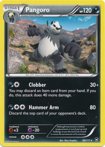Pangoro - 68/111 - Rare (Hp) Furious Fists - Darkness Pokémon