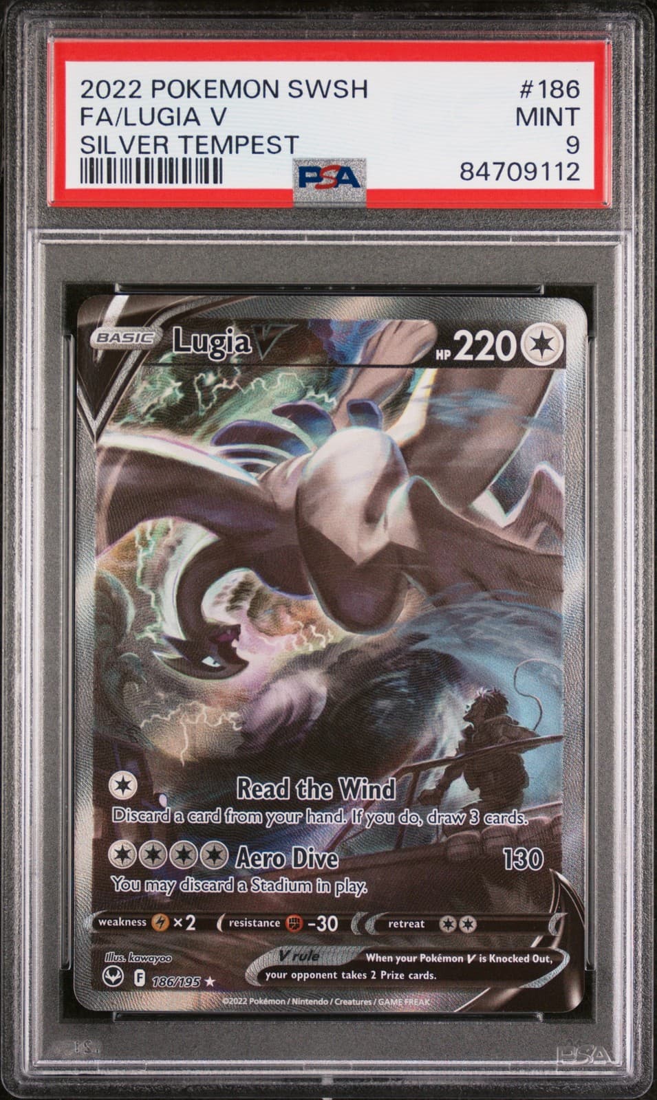 Lugia V 186/195 Silver Tempest Pokemon PSA 9