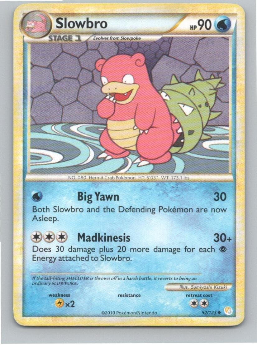 HeartGold SoulSilver #52/123 Slowbro Pokémon TCG LP