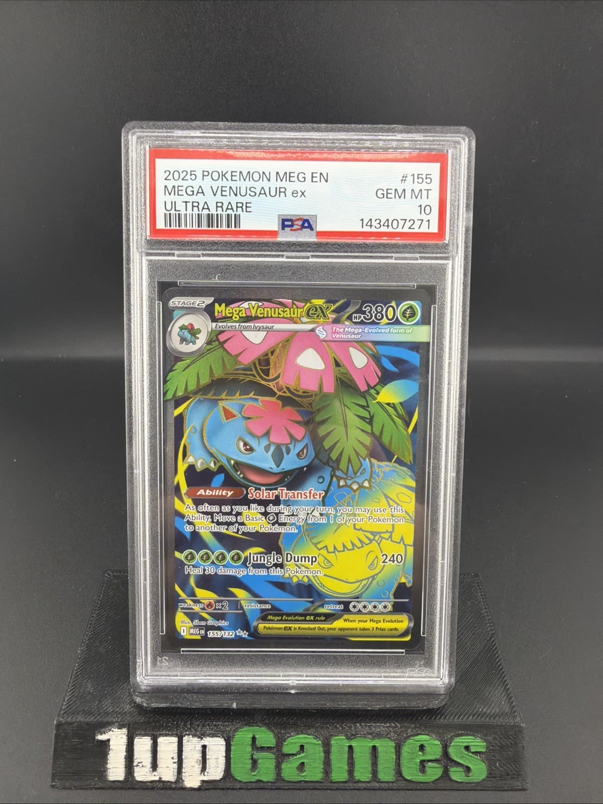 2025 POKEMON MEG EN-MEGA EVOLUTION ULTRA RARE #155 MEGA VENUSAUR EX PSA 10