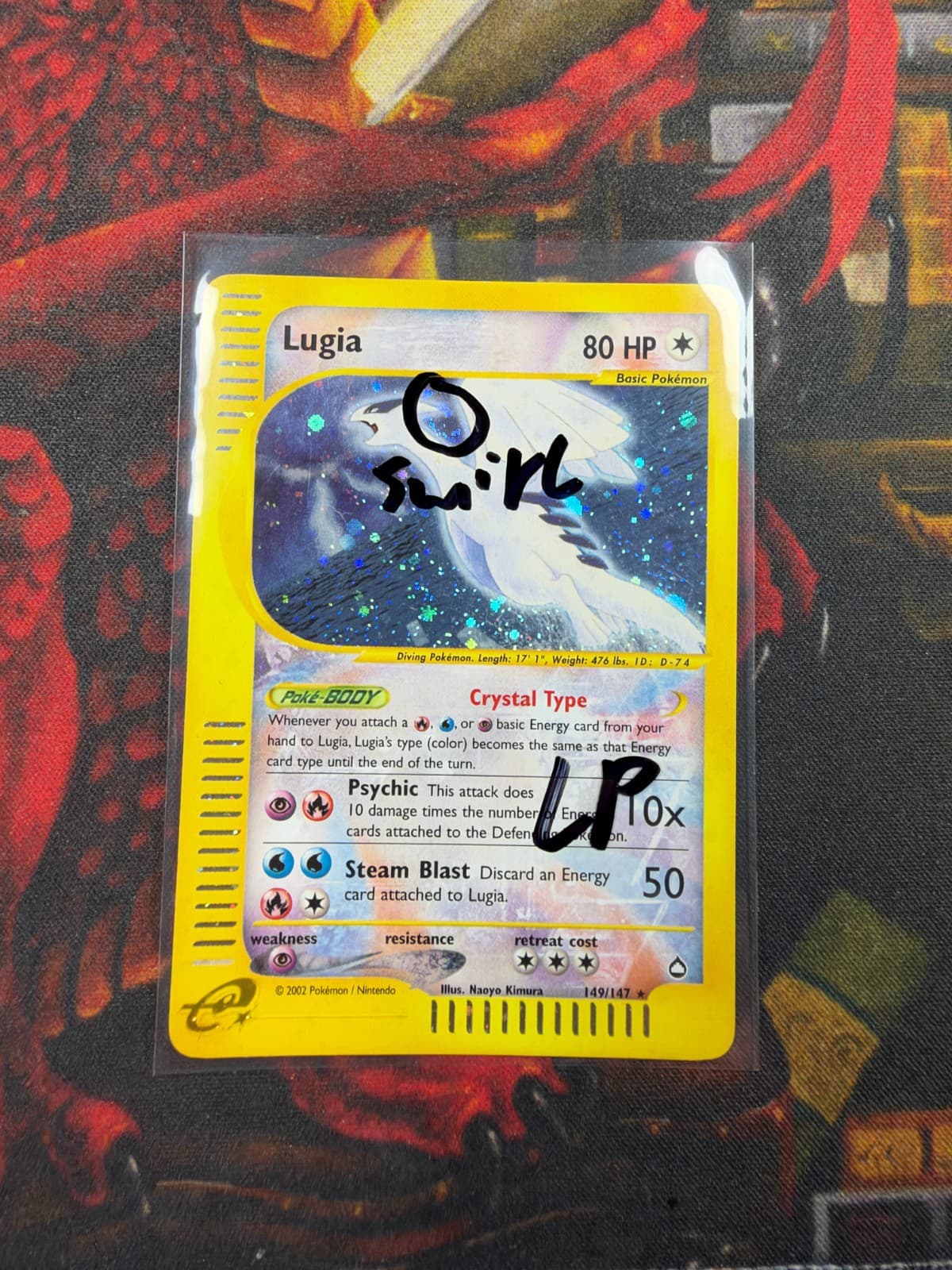 LP **HEAD SWIRL** 2003 Pokemon Aquapolis 149/147 Lugia - Holo