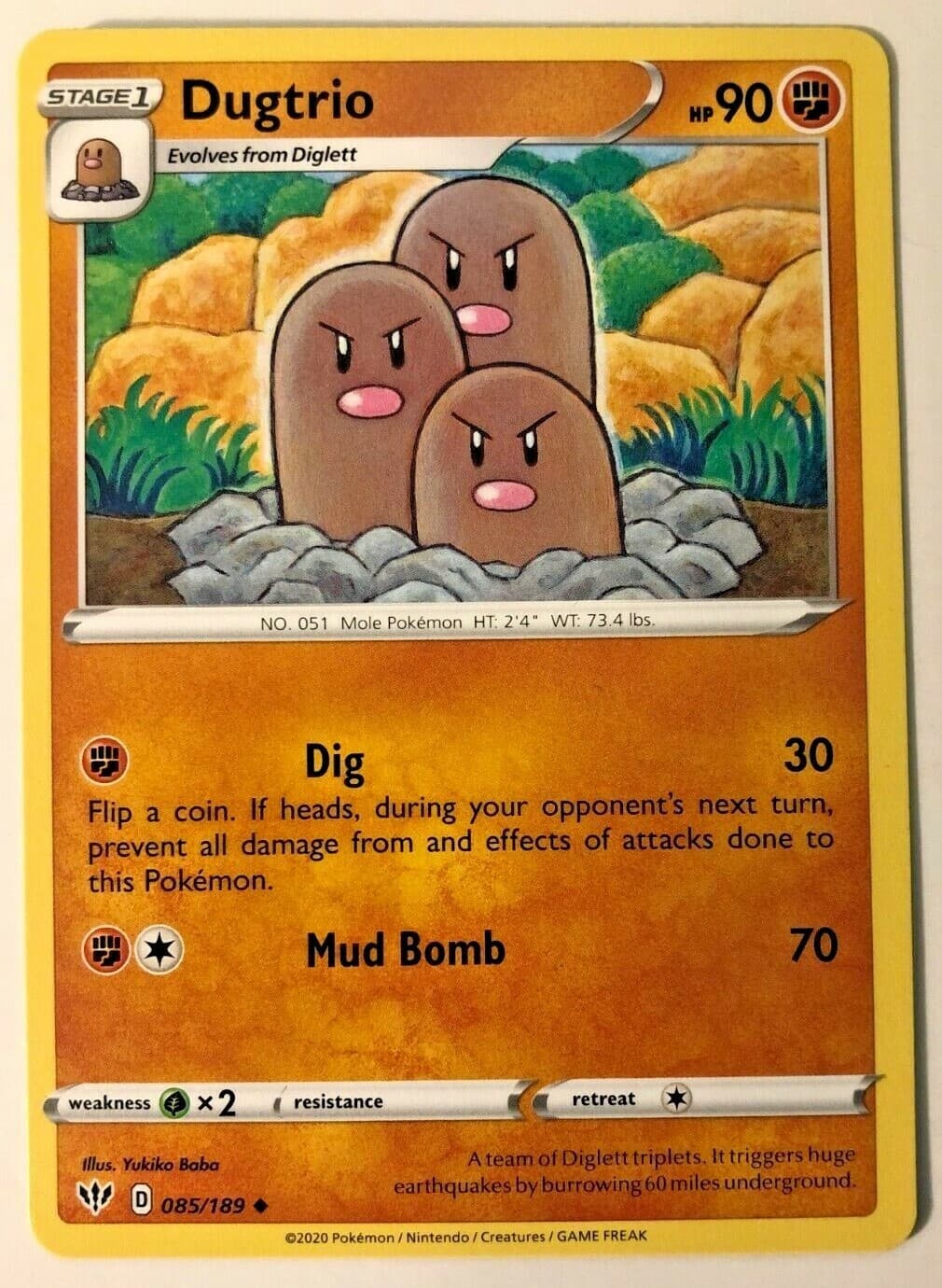 Pokemon Darkness Ablaze Dugtrio 85/189 NM/M
