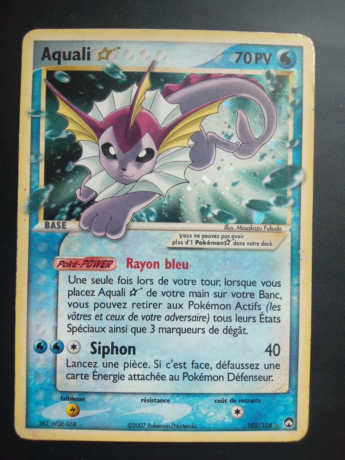 Pokémon Aquali Gold Star Ex Gardiens du Pouvoir 102/108 Français
