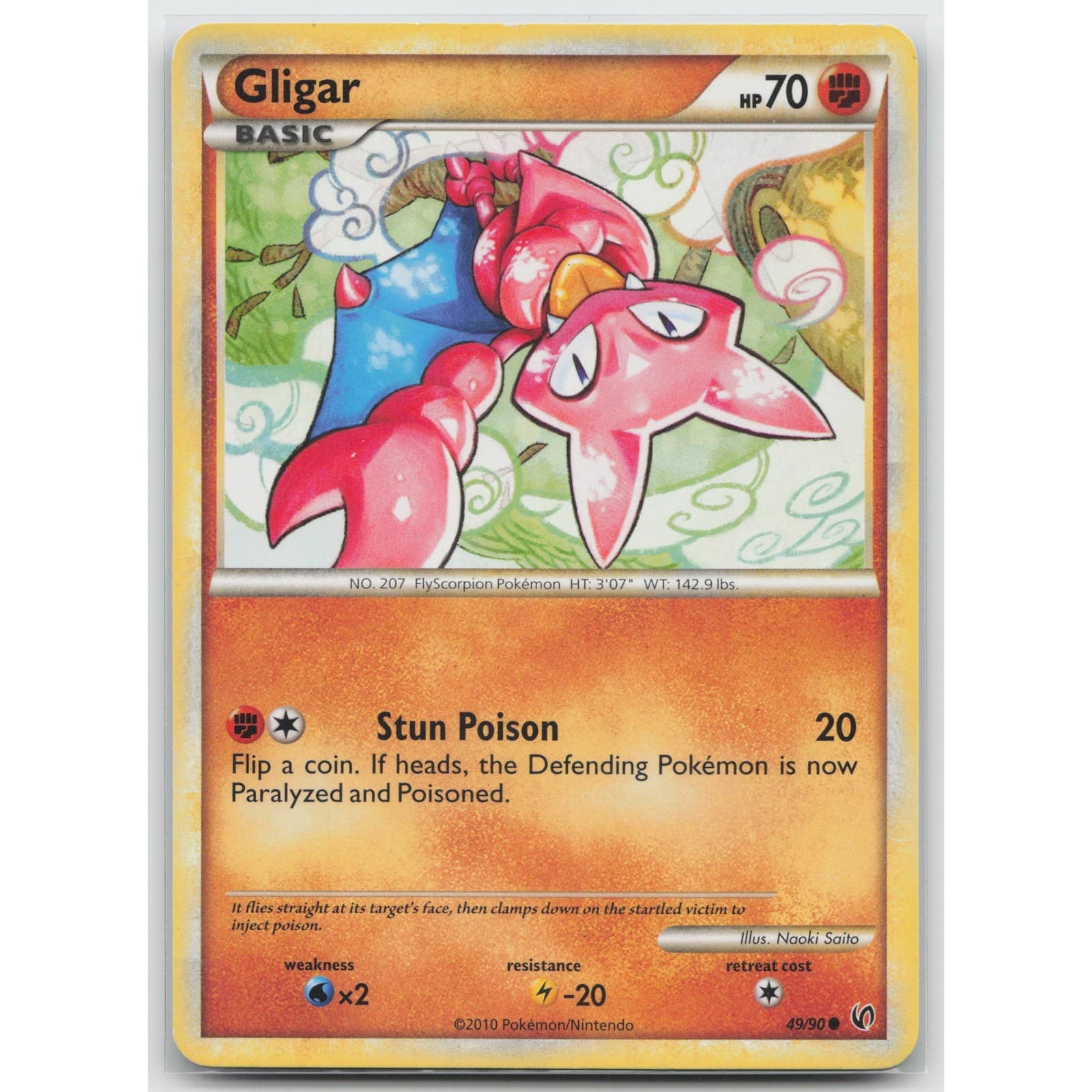 Gligar Undaunted 49 C HP Pokemon