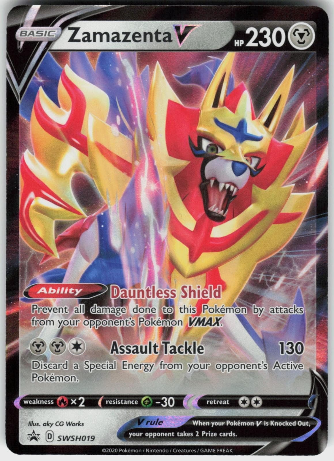 Zamazenta V SWSH019 Holo P Sword & Shield Promo NM/M