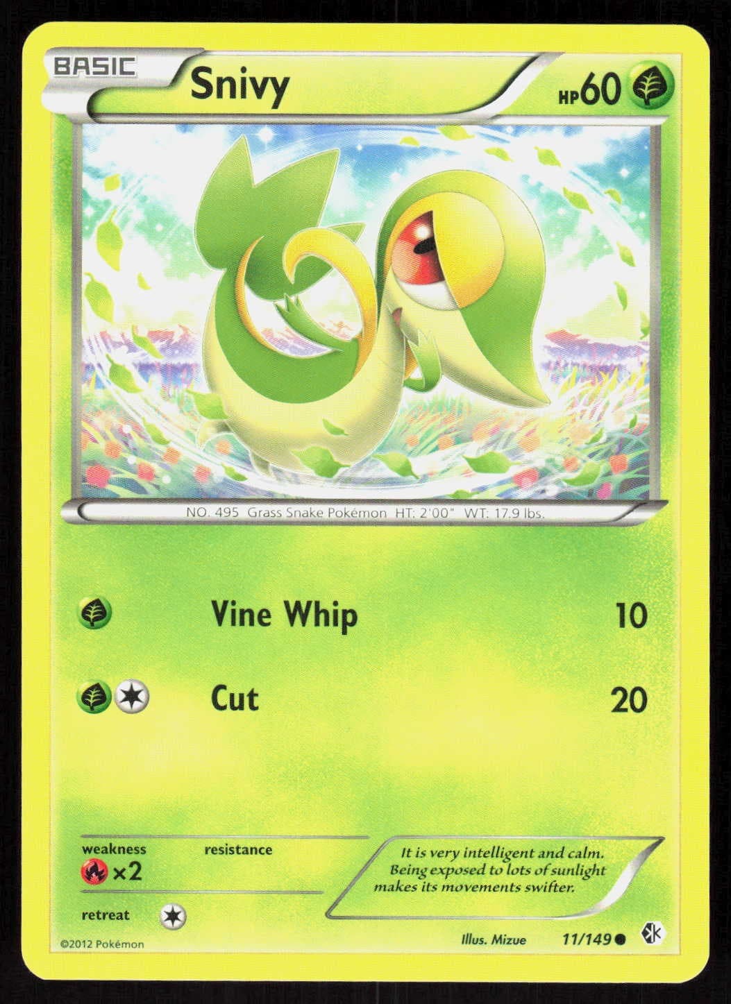 Snivy 11/149 Common Boundaries Crossed Pokemon EN Near Mint