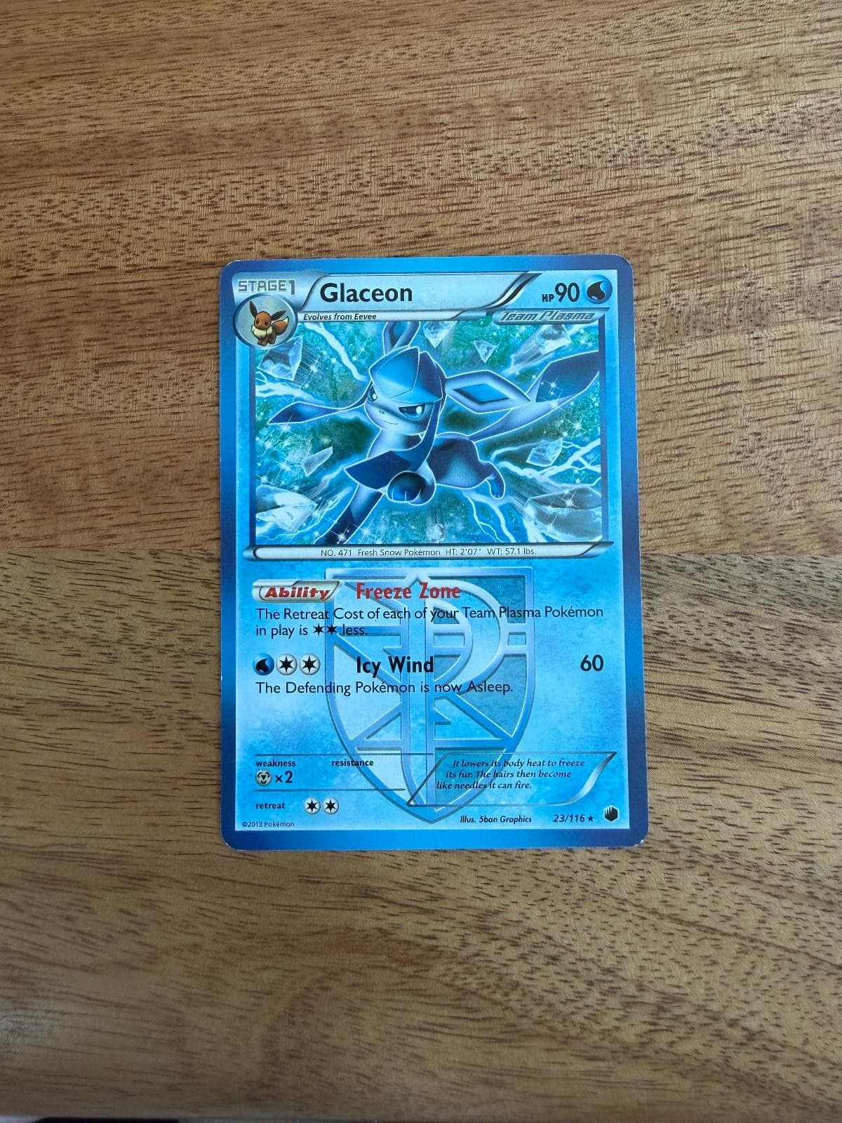 Glaceon 23/116 Rare Plasma Freeze Pokemon LP