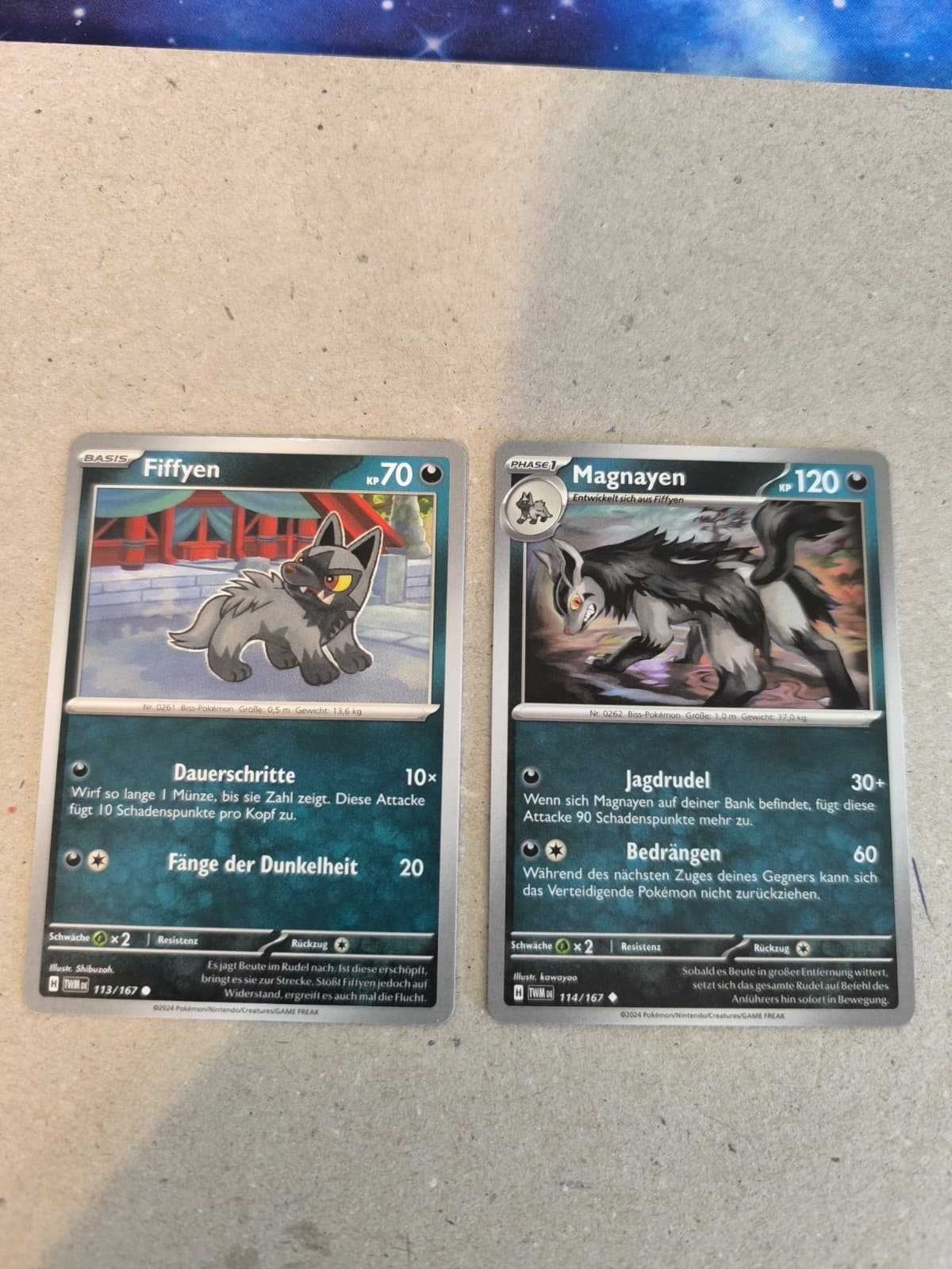 Pokemon Fiffyen + Magnayen 113 + 114/167 TWM Maskerade im Zwielicht