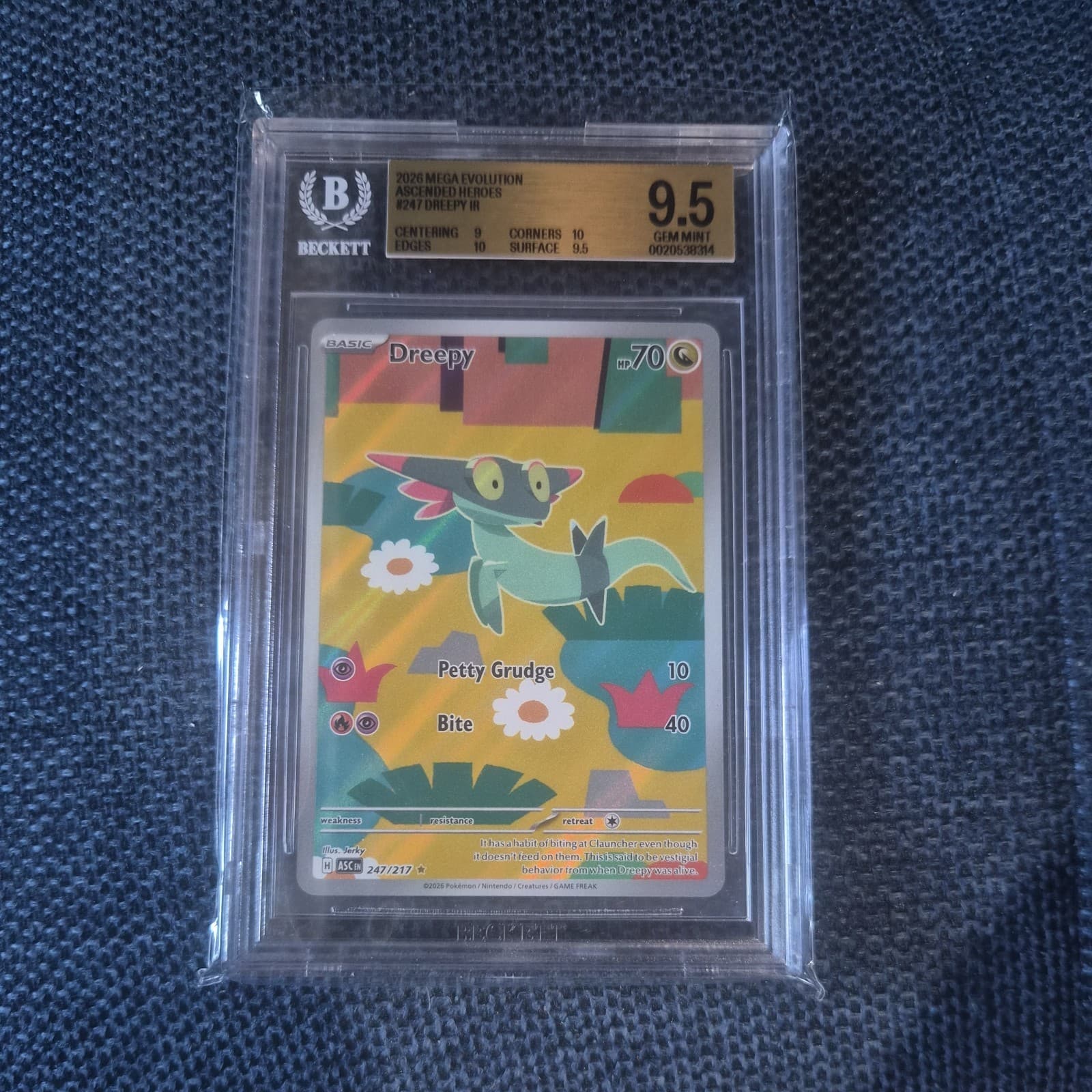 2026 POKEMON ASC EN-ASCENDED HEROES ILLUSTRATION RARE #247 DREEPY BGS 9.5